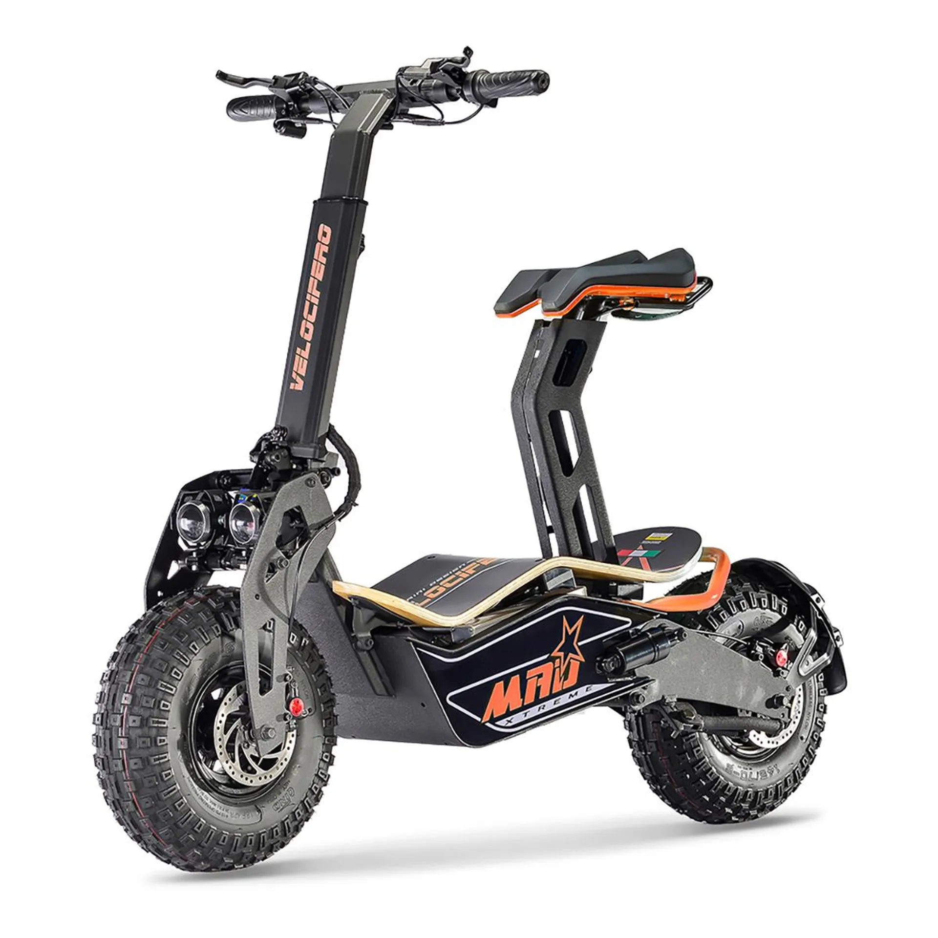 Scooter Eléctrico Velocifero Mad 810W Negro con Naranja