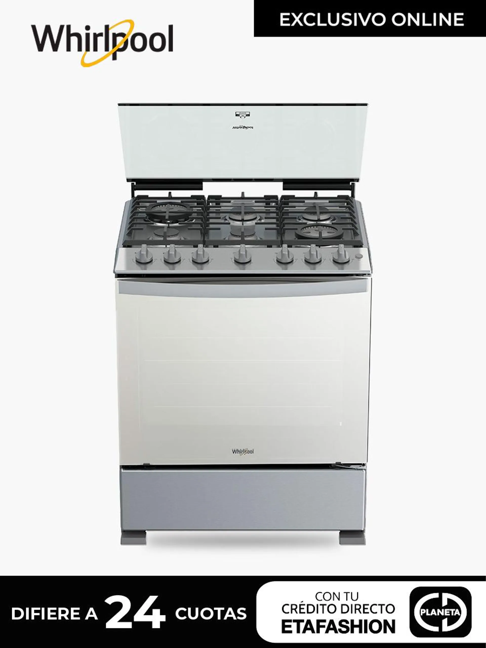 Cocina a Gas Whirlpool LWFR7210S / 6 Quemadores