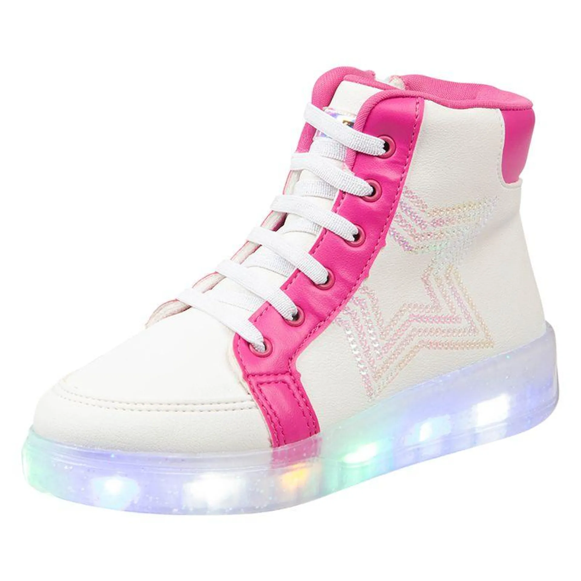 Zapatos tipo botín Sneaker con luces para niña