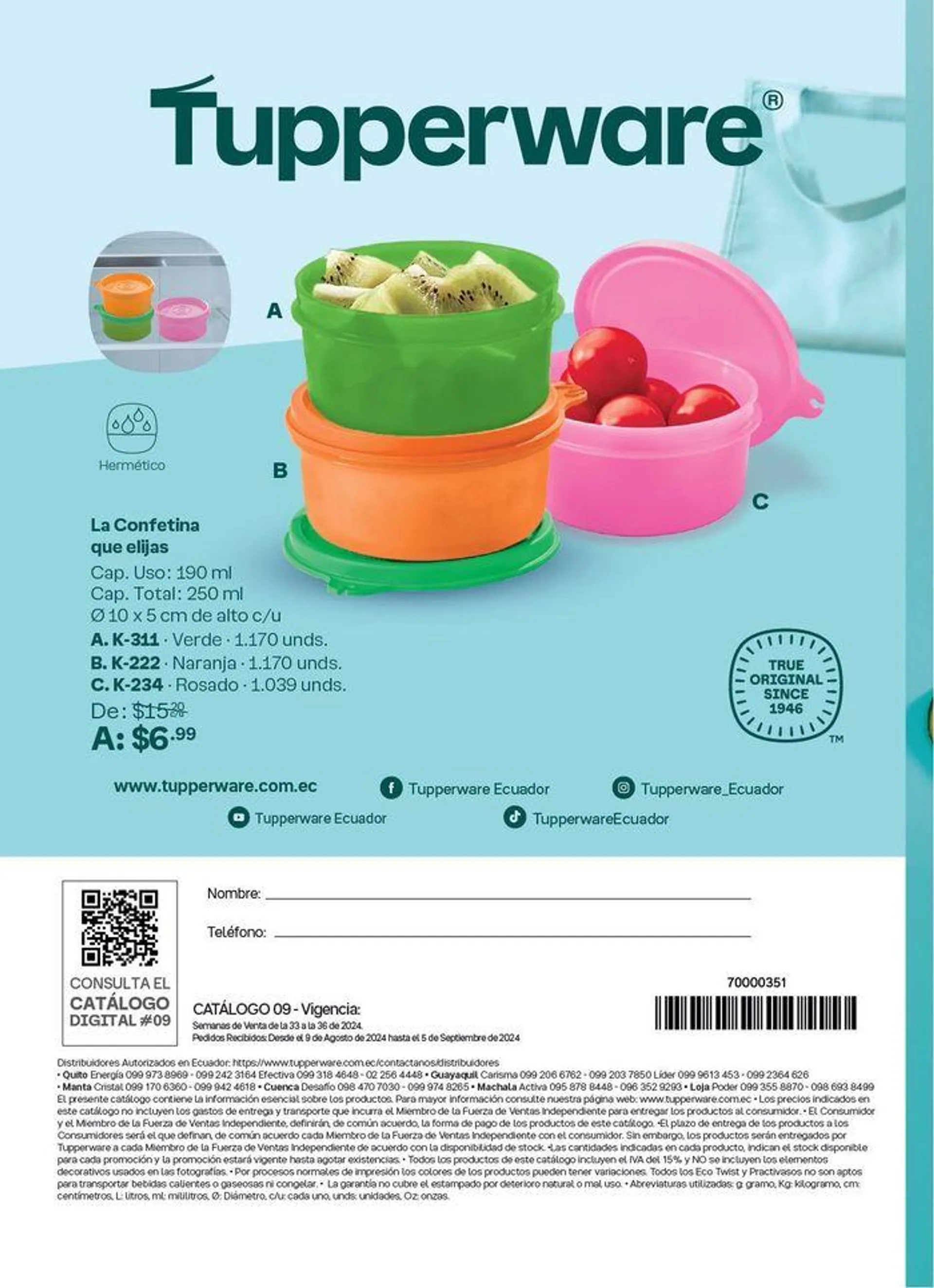 Catalogo de Catálogo Tupperware 9 de agosto al 5 de septiembre 2024 - Pag 55