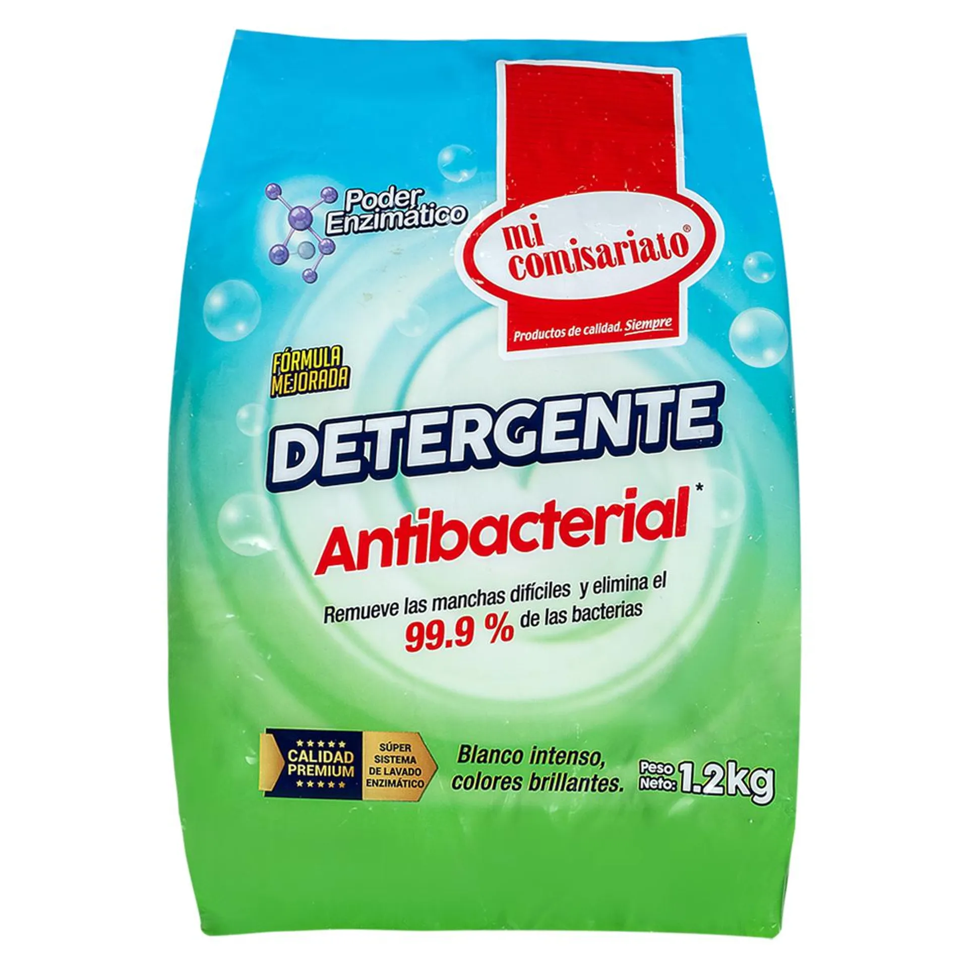 Detergente en Polvo Mi Comisariato Antibacterial 1.2kg