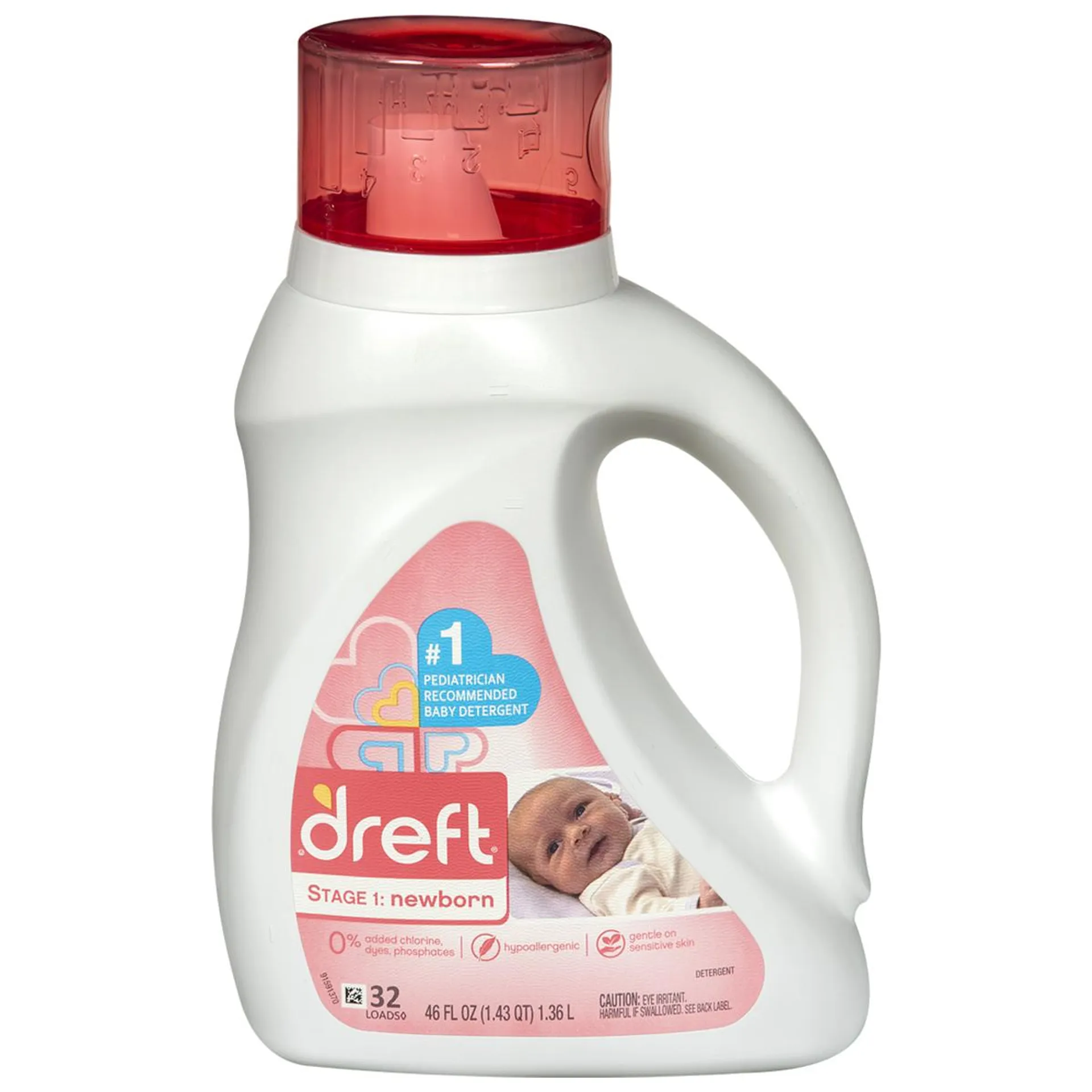 Detergente Dref para Ropa de Bebé Recién Nacido 1.36 L