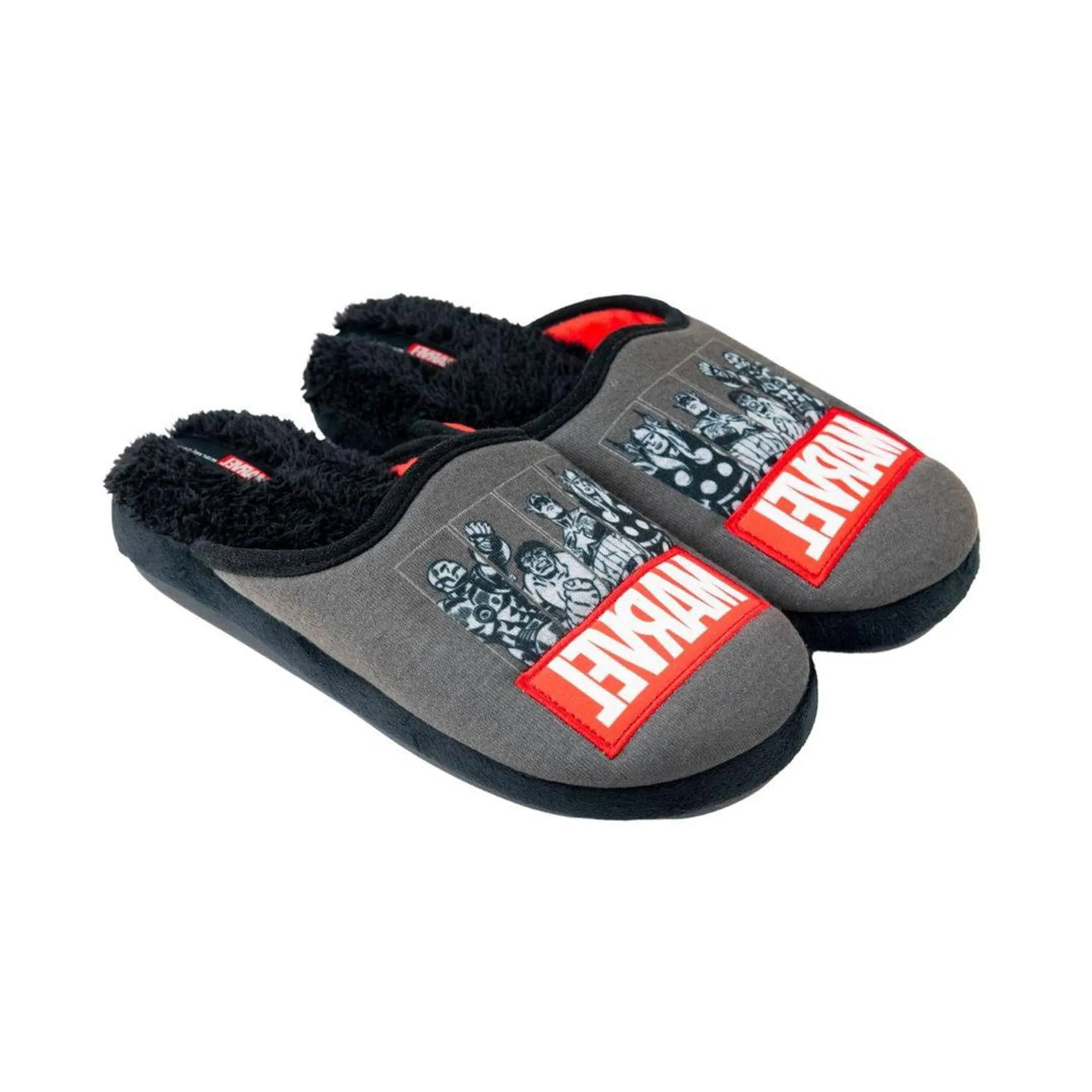 Pantufla Hombre Puff Cerrada Gris Oscuro de Marvel - Varias Tallas