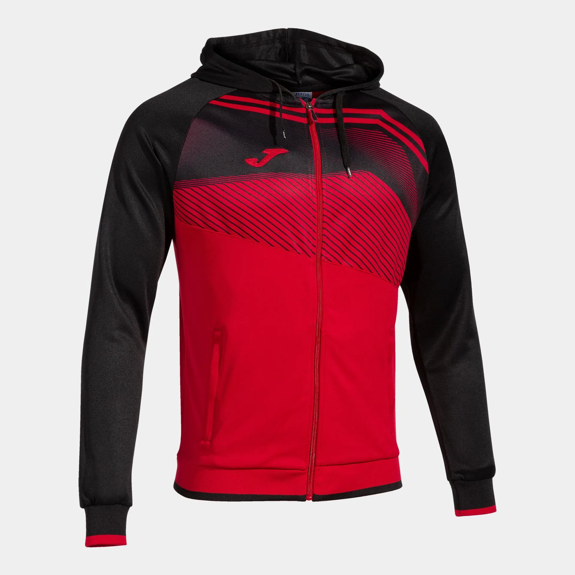 Chaqueta con capucha hombre Supernova II rojo negro