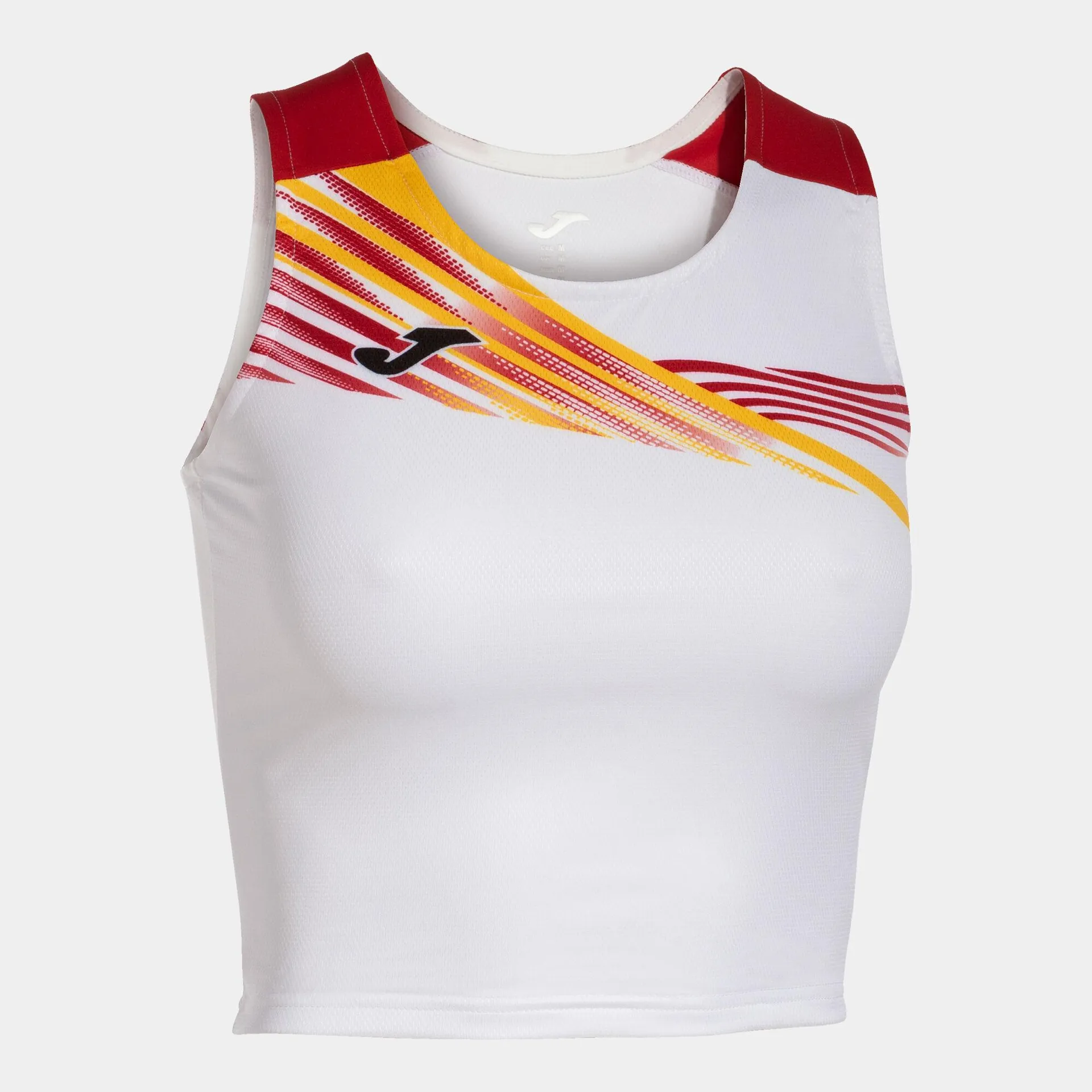 Top mujer Elite X blanco rojo