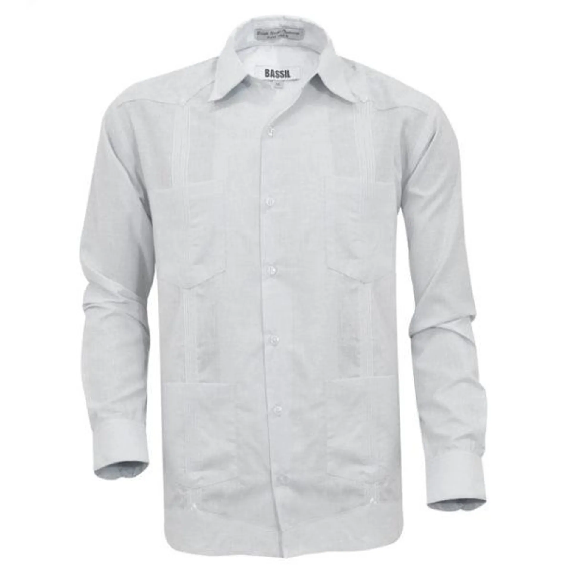 Guayabera de Lino festonada Blanca