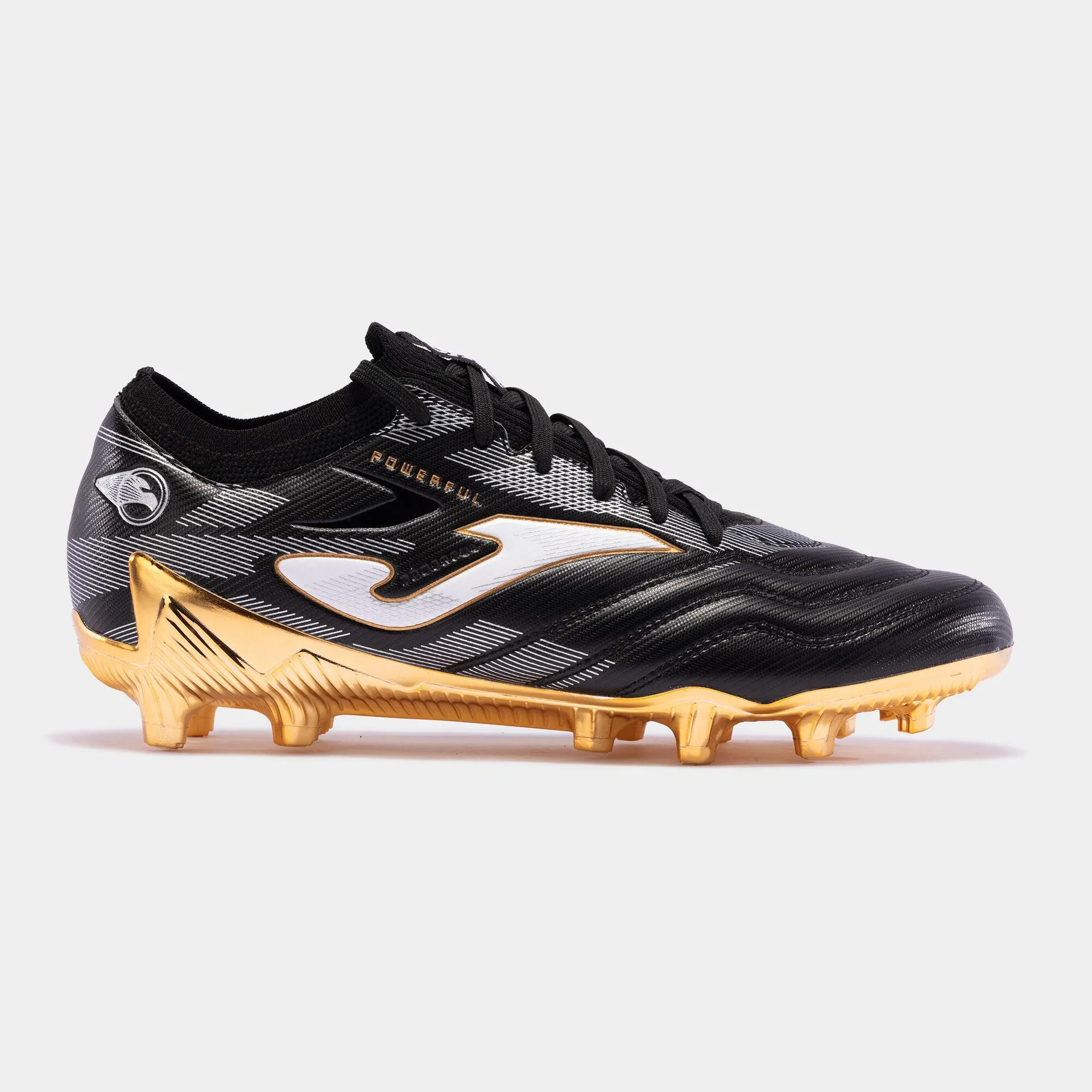 Botas fútbol Powerful Cup 24 terreno firme FG negro oro