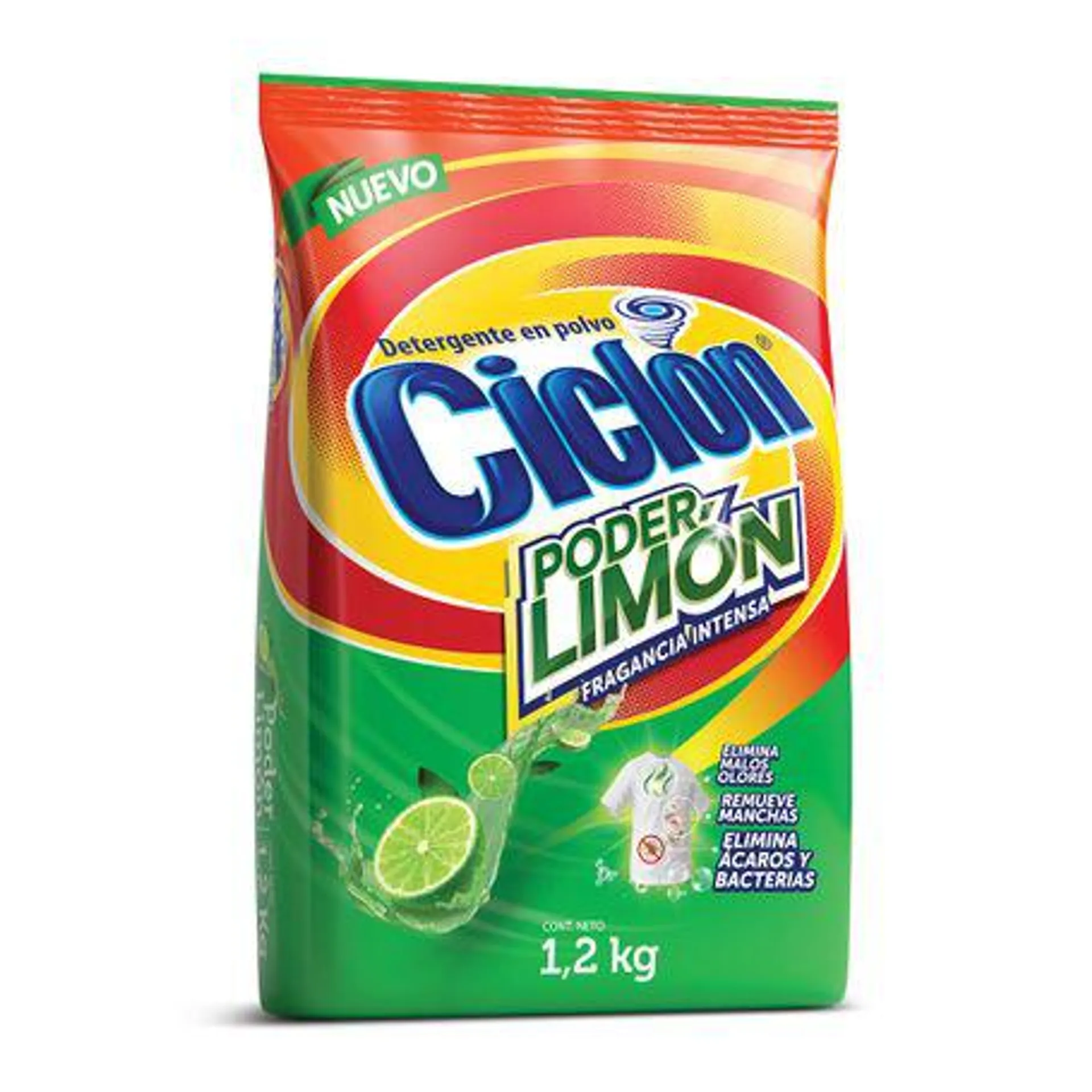 Detergente en Polvo Ciclón Poder Limón 1.2kg