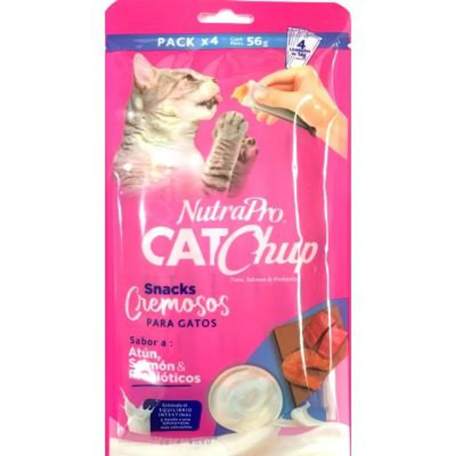 NUTRAPRO CATCHUP ATUN/SALMON Y PREBIOTICOS PACK X4 UN