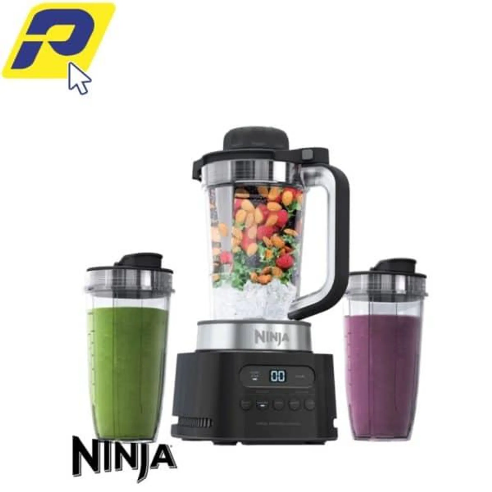 LICUADORA NINJA TWISTI DE ALTA VELOCIDAD BLENDER DUO 1100 WATTS GRIS OSCURO – CO150B