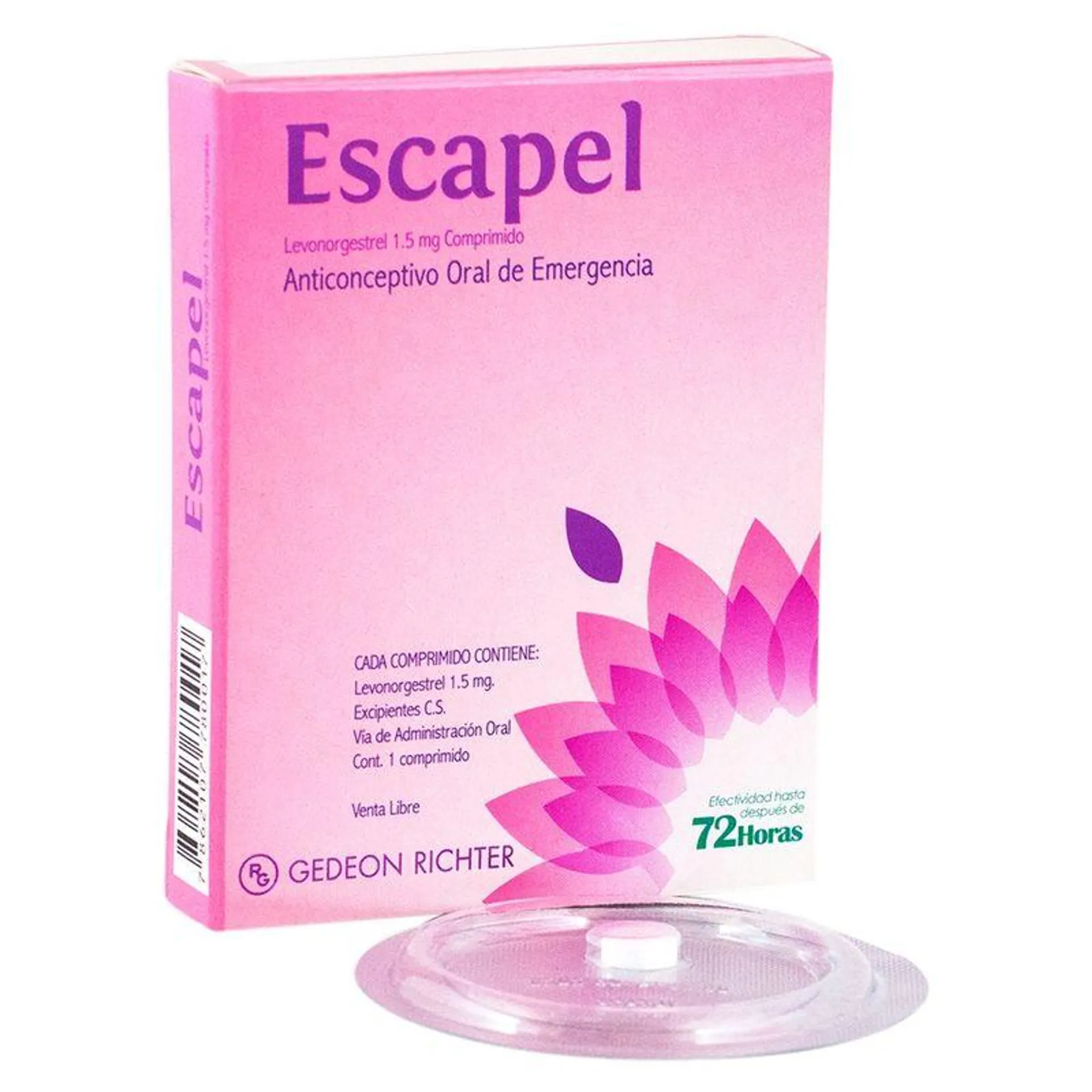 Escapel Comprimidos 1.5 mg Caja con 1 Unidad