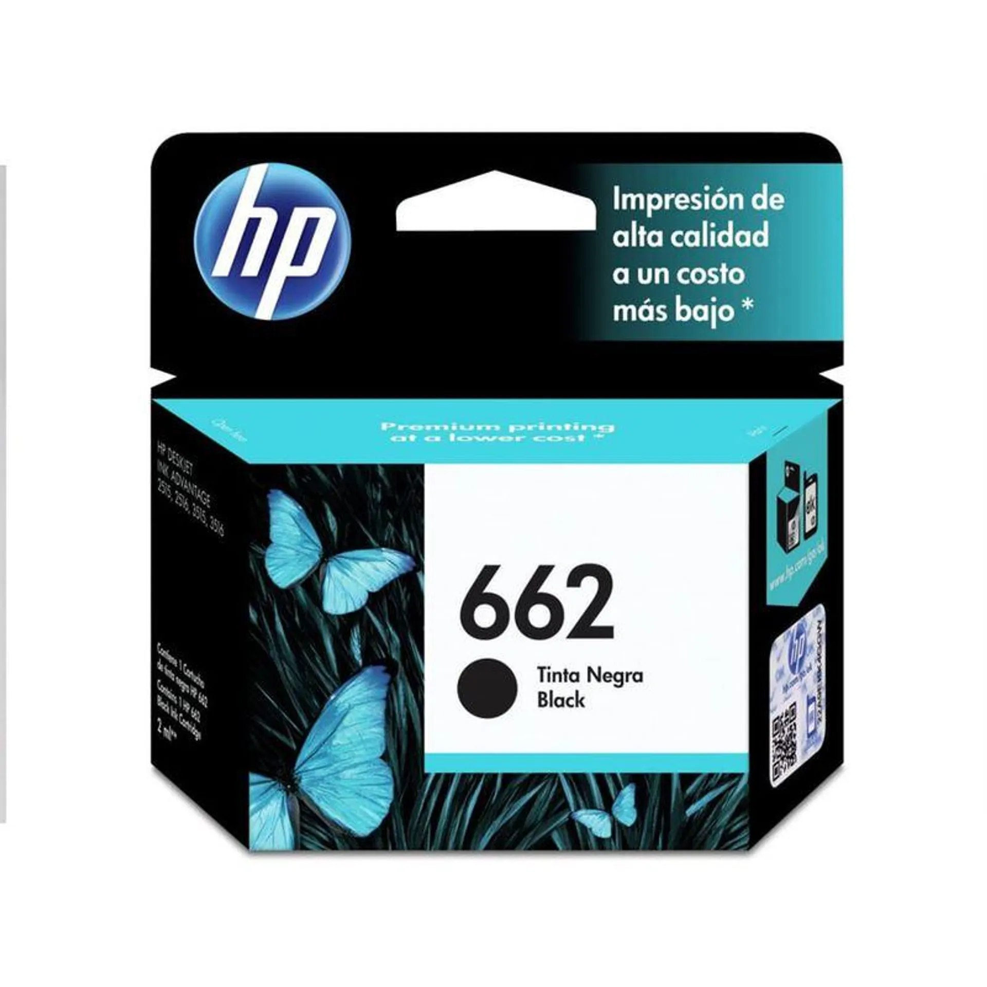 Cartucho - HP - 662 Negro