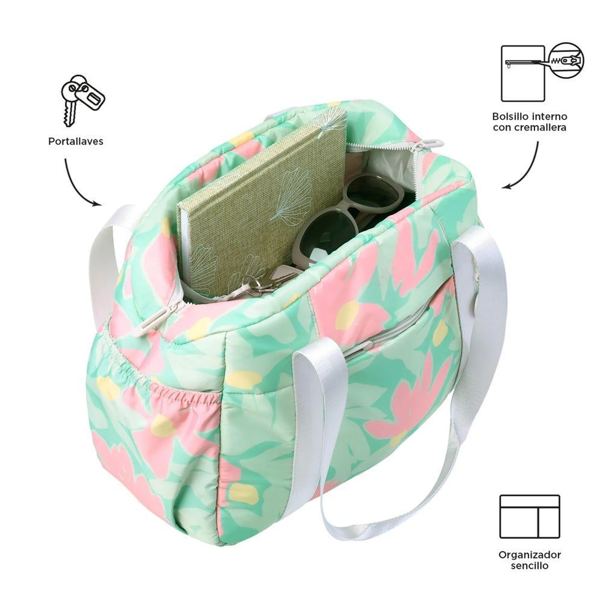 Bolso Para Mujer Duffel Fatima 2.0 - Dayzies Print - Estampado