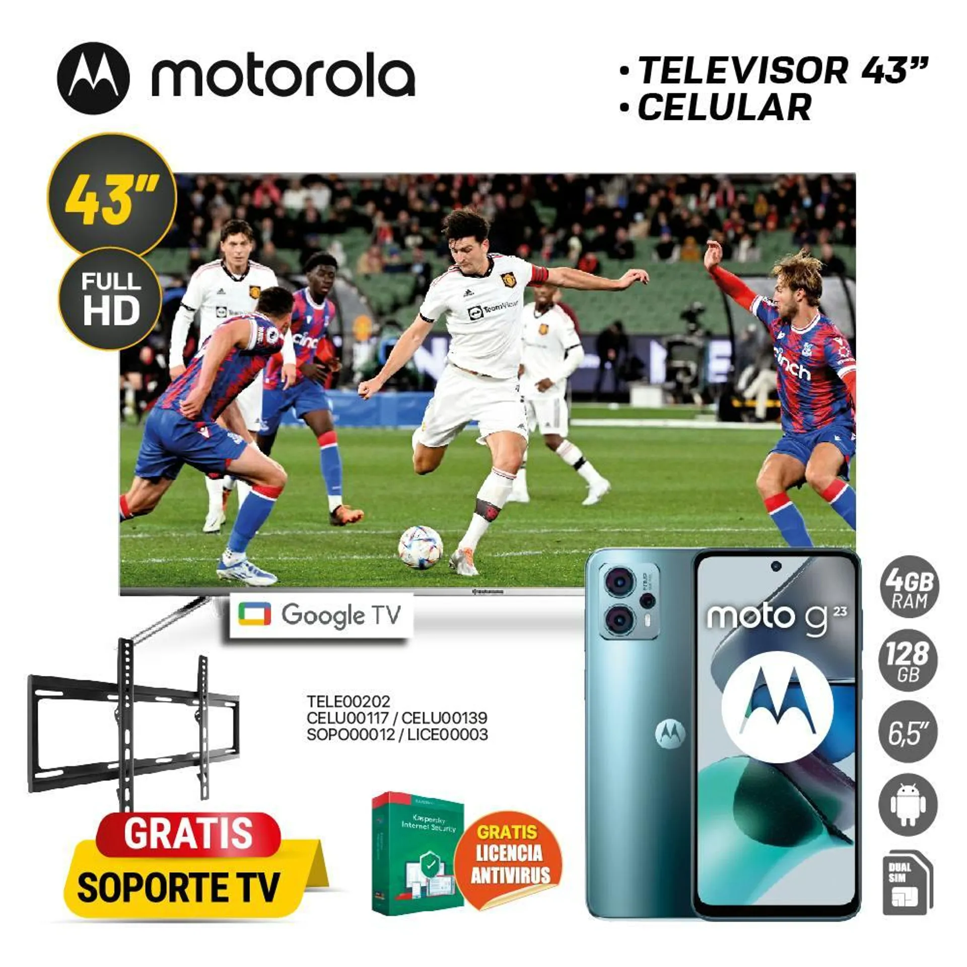 MINI COMBO 1: TELEVISOR MOTOROLA MAS CELULAR