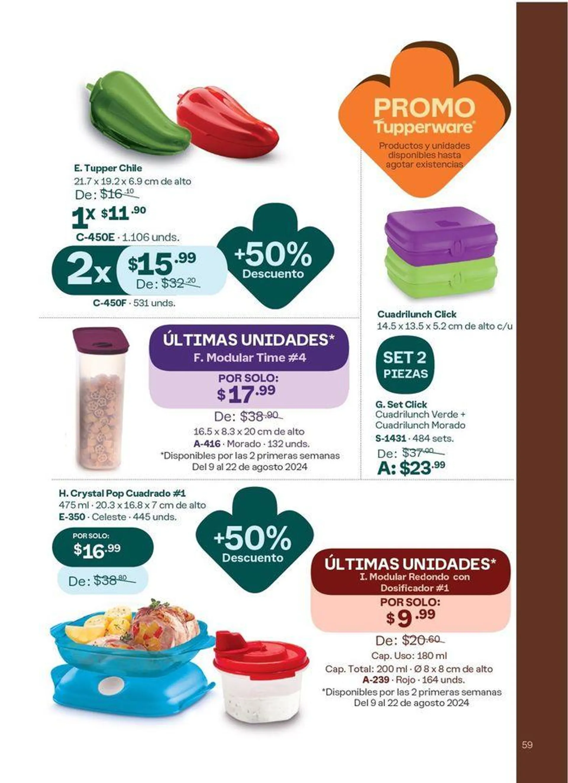 Catalogo de Catálogo Tupperware 9 de agosto al 5 de septiembre 2024 - Pag 54