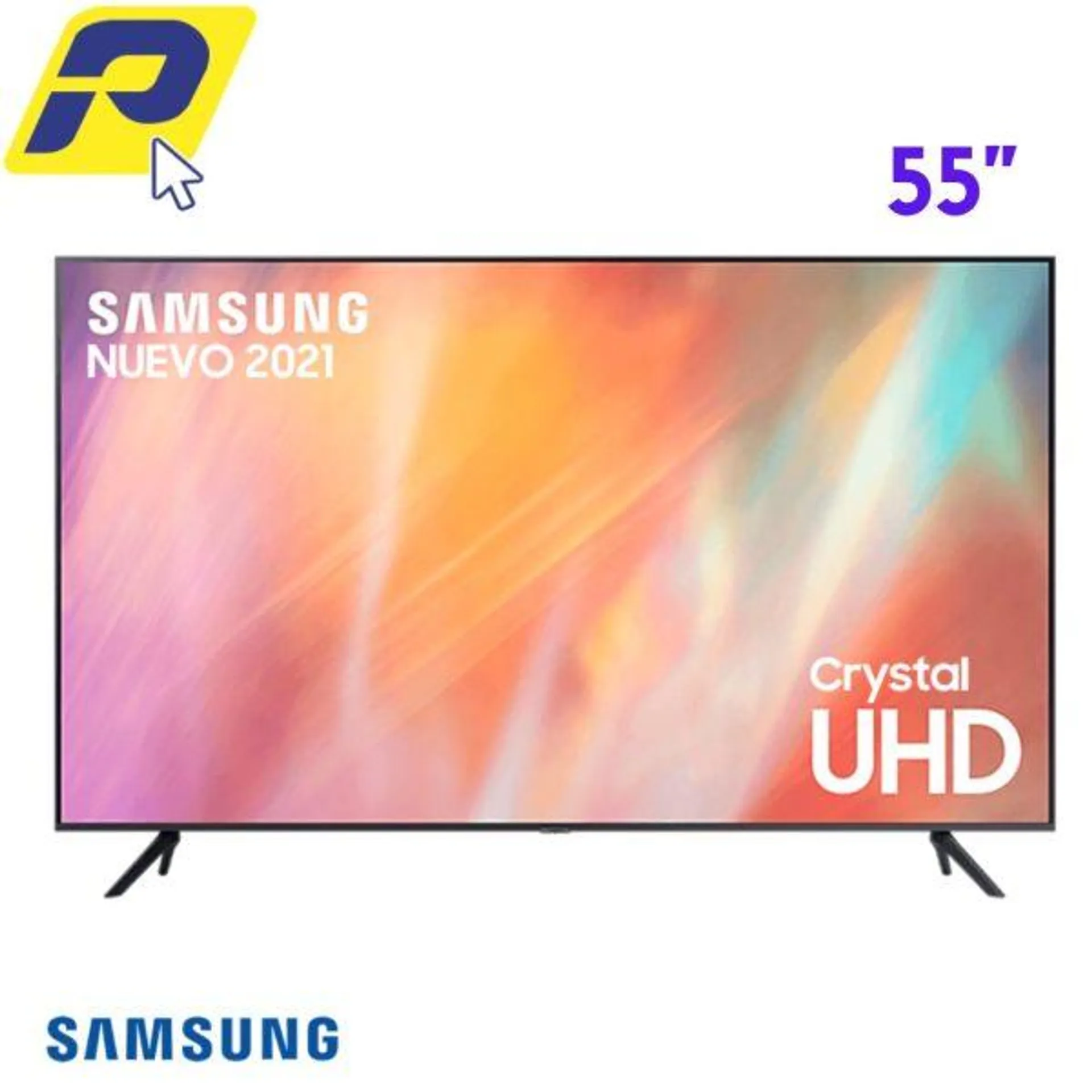 SMART TV SAMSUNG 55 PULGADAS 4K UHD LED HDR 10 PLUS TIZEN PANTALLA CRYSTAL MOTION XCELERATOR – UN55AU7000