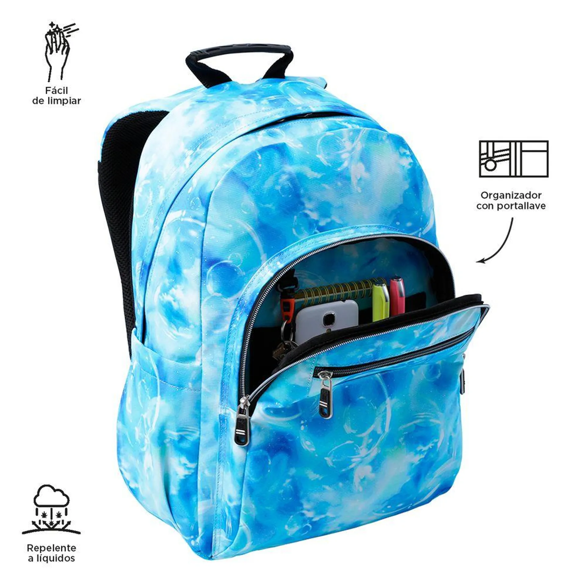 Mochila Acuarela Glitter - Estampado