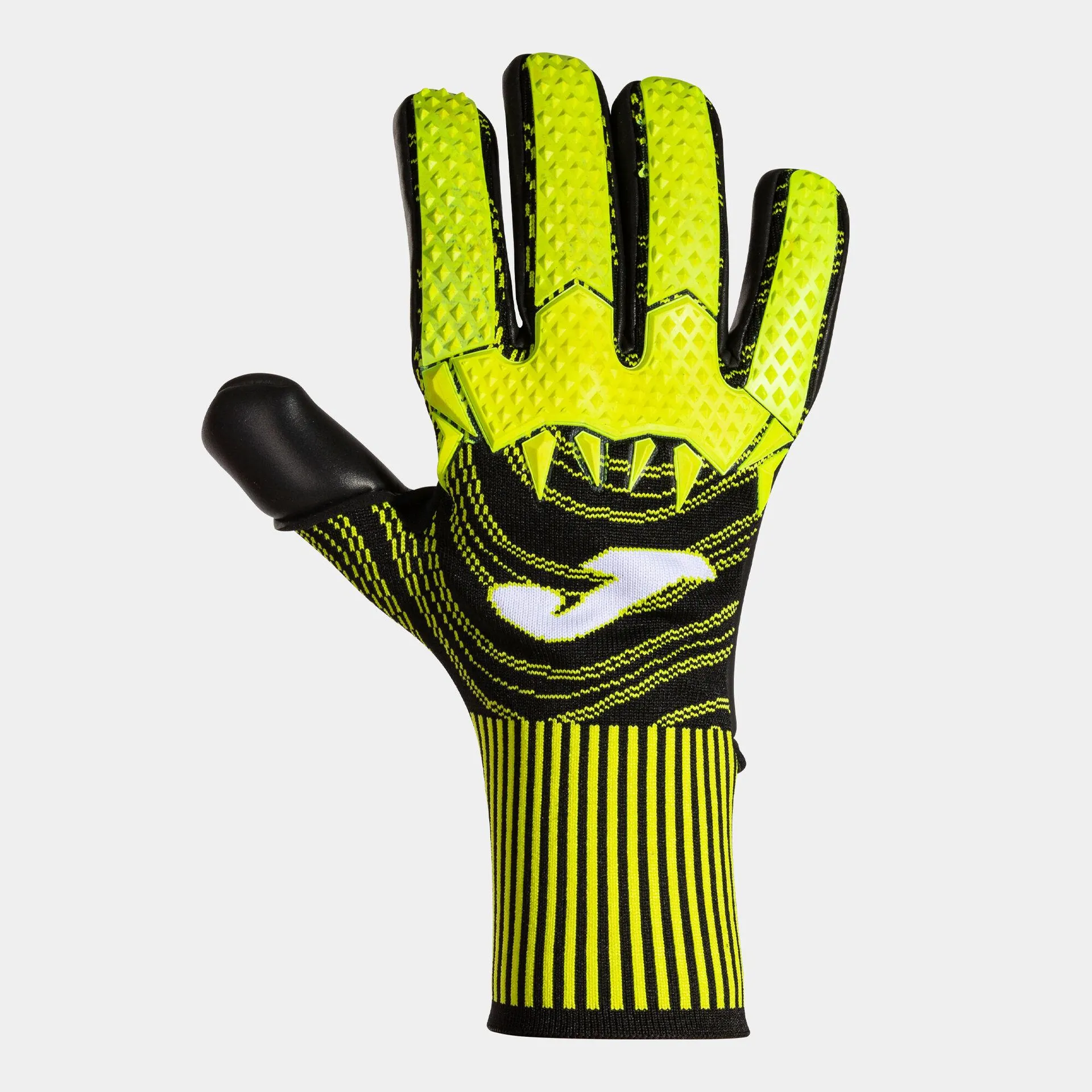 Guantes portero fútbol Area 360 negro amarillo flúor