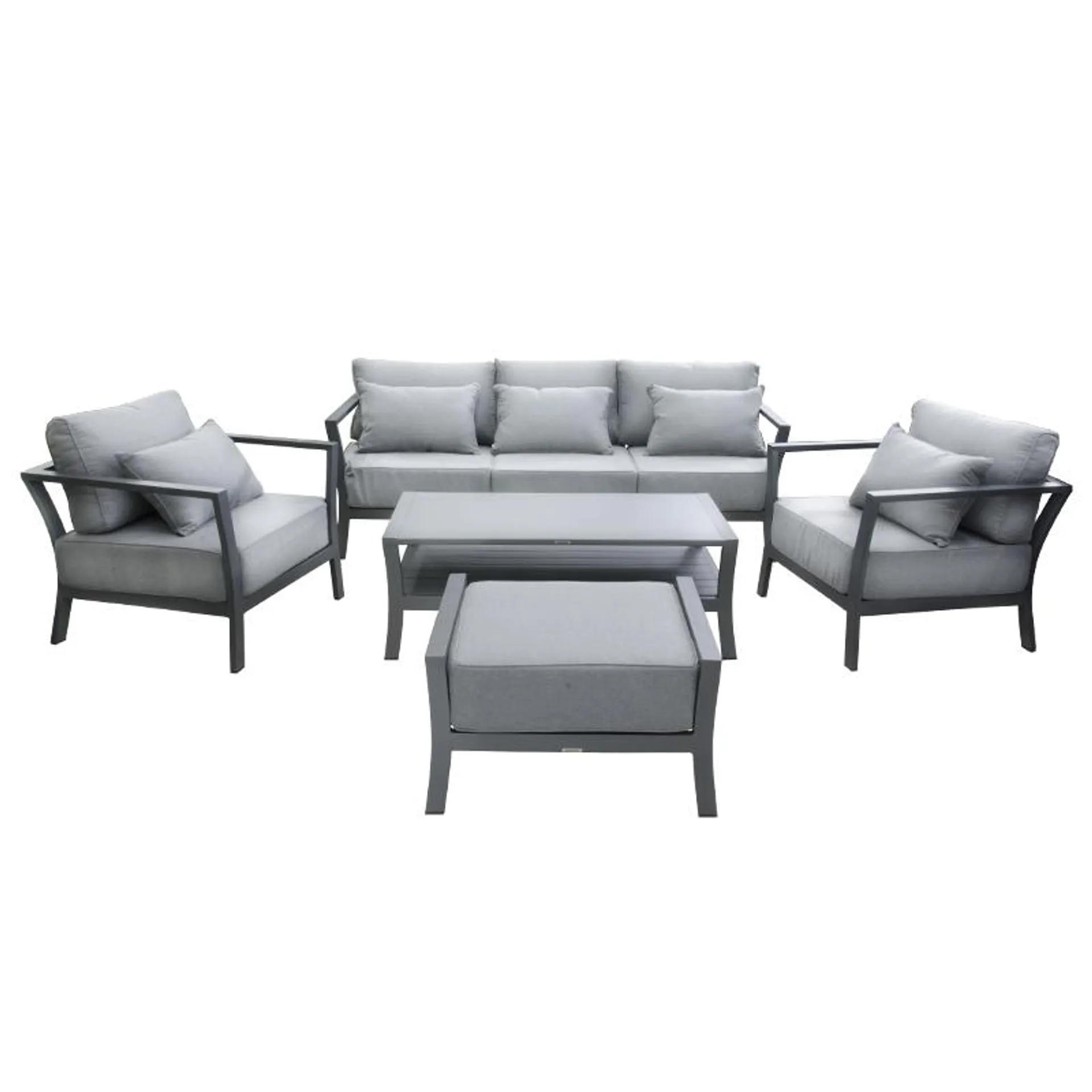 Mueble de Patio Shangri Gris 5 Piezas