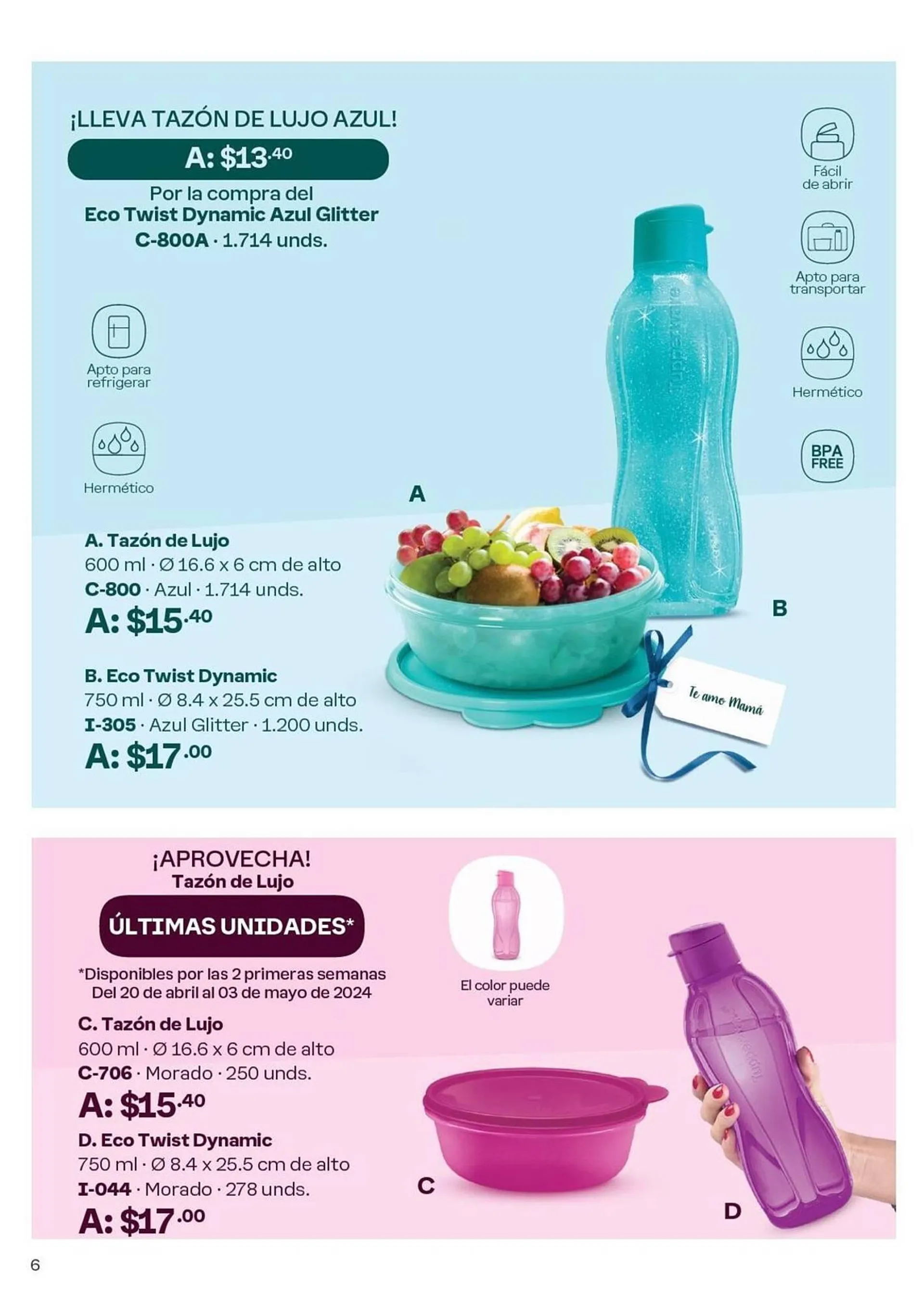 Catalogo de Catálogo Tupperware 20 de abril al 17 de mayo 2024 - Pag 52