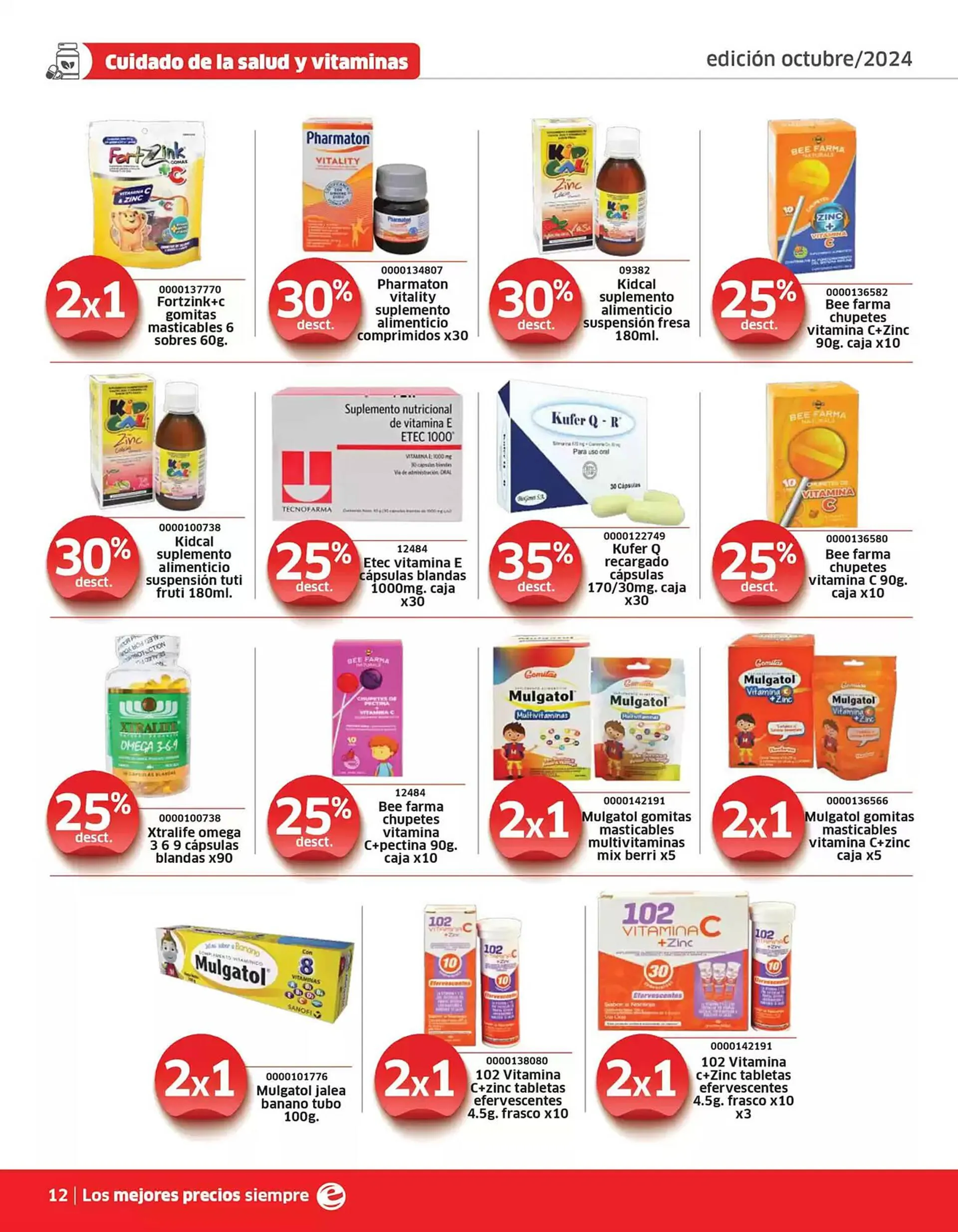 Catalogo de Catálogo Farmacias Económicas 2 de octubre al 31 de octubre 2024 - Pag 12