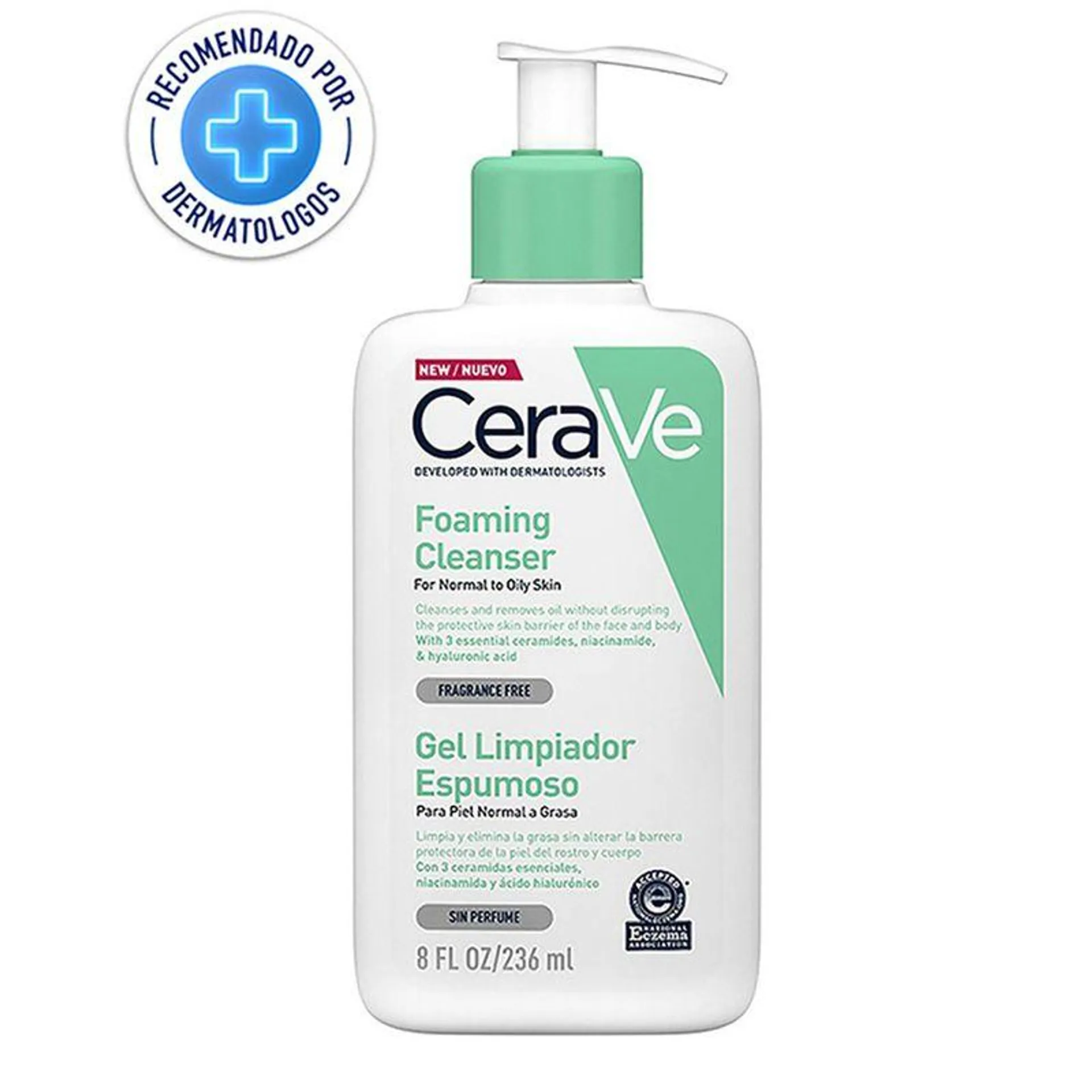 Cerave Gel Limpiador Espumoso Cara-Cuerpo 236 ml