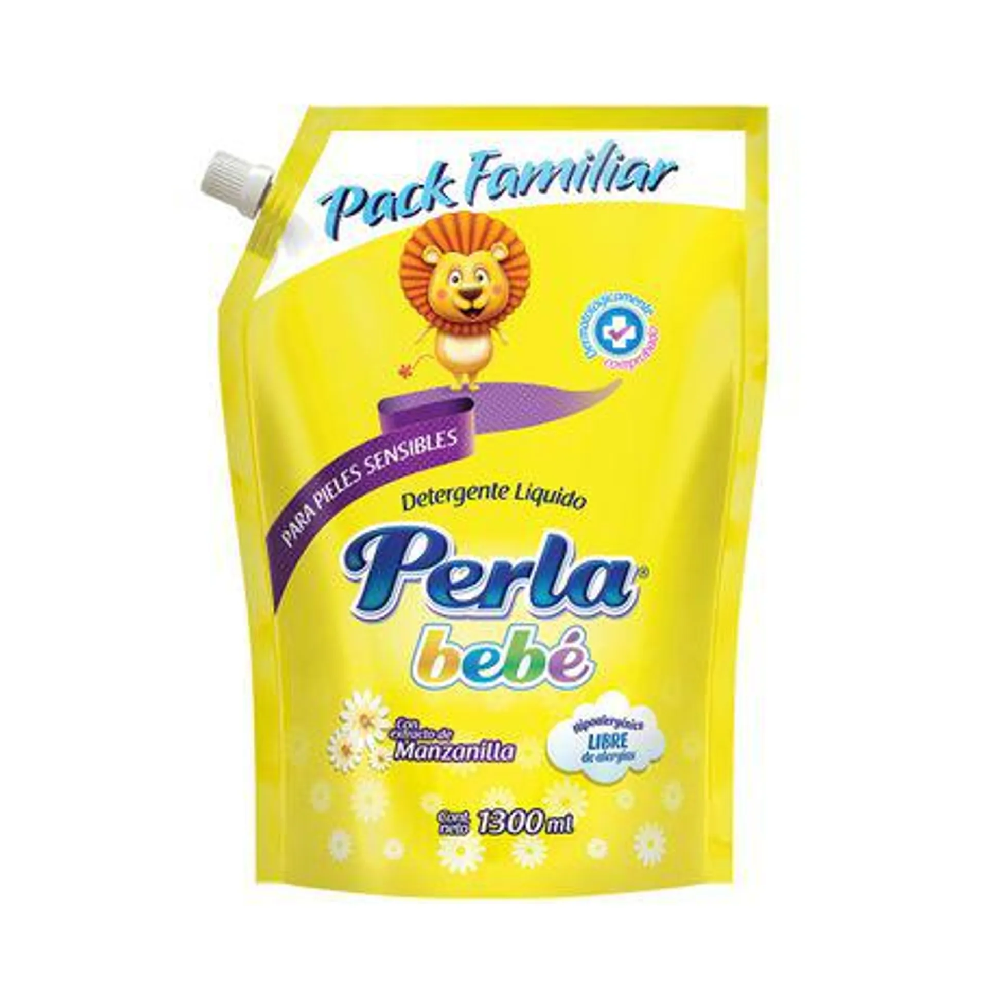 Detergente Líquido Perla Bebé Manzanilla 1300ml