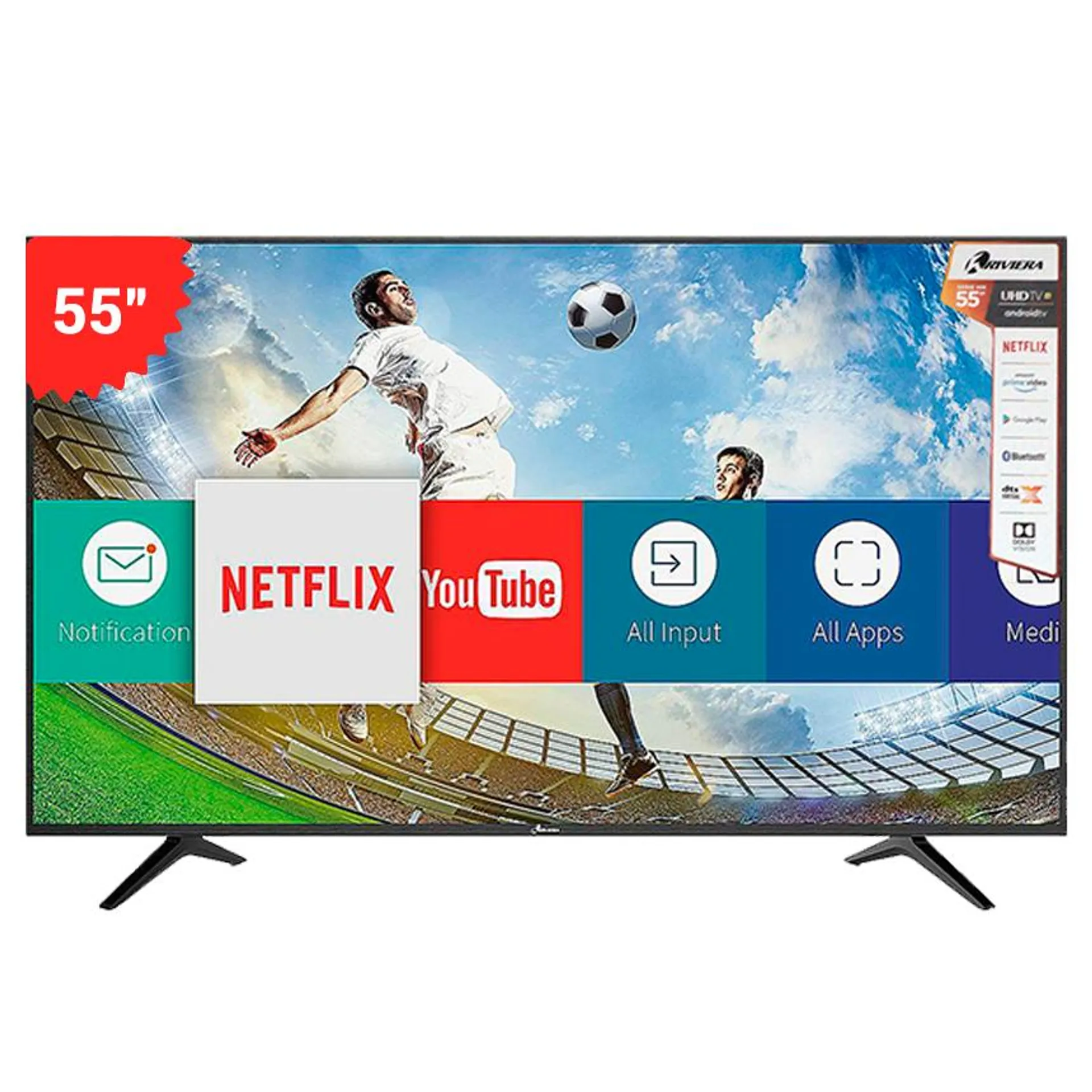 COMBO RIVIERA 55" (RIVTELUHDRLED-GLT55HIKA5) + 43" (RIVTELANDRLED-AND43TPXM)