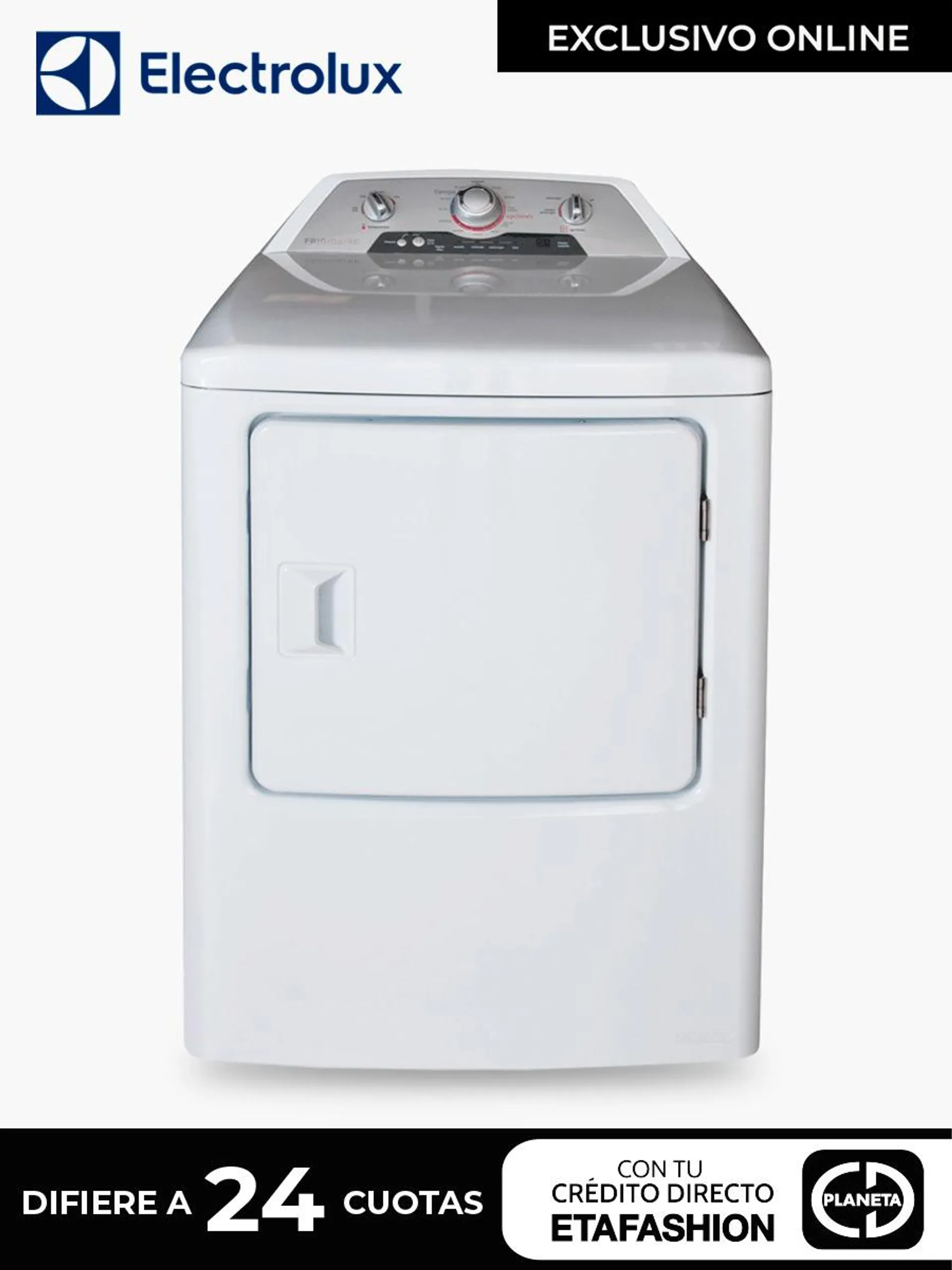 Secadora a Gas Electrolux Dry Care Frigidaire 19 Kg / Blanco