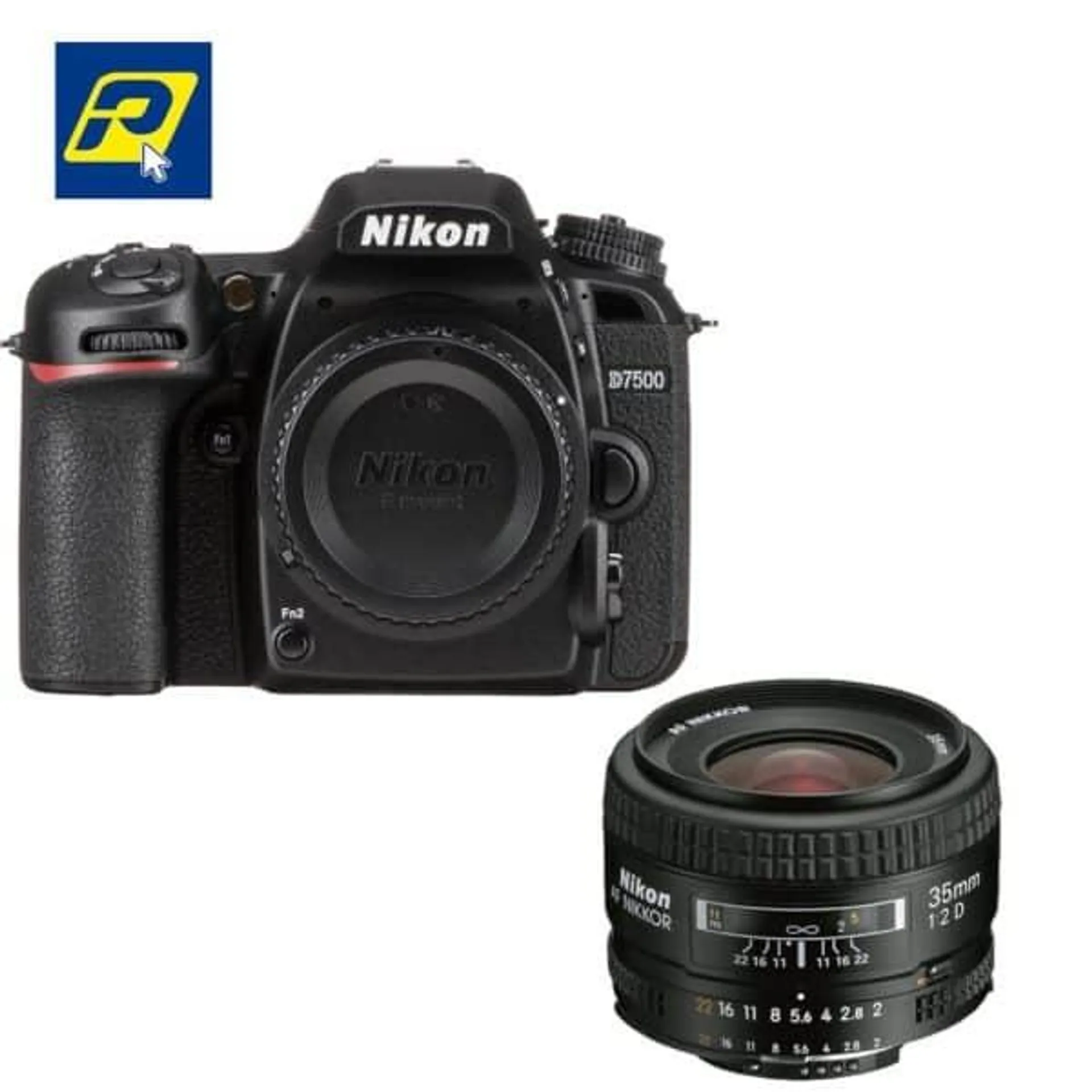 CAMARA NIKON D7500 kit lente 35mm f/2d