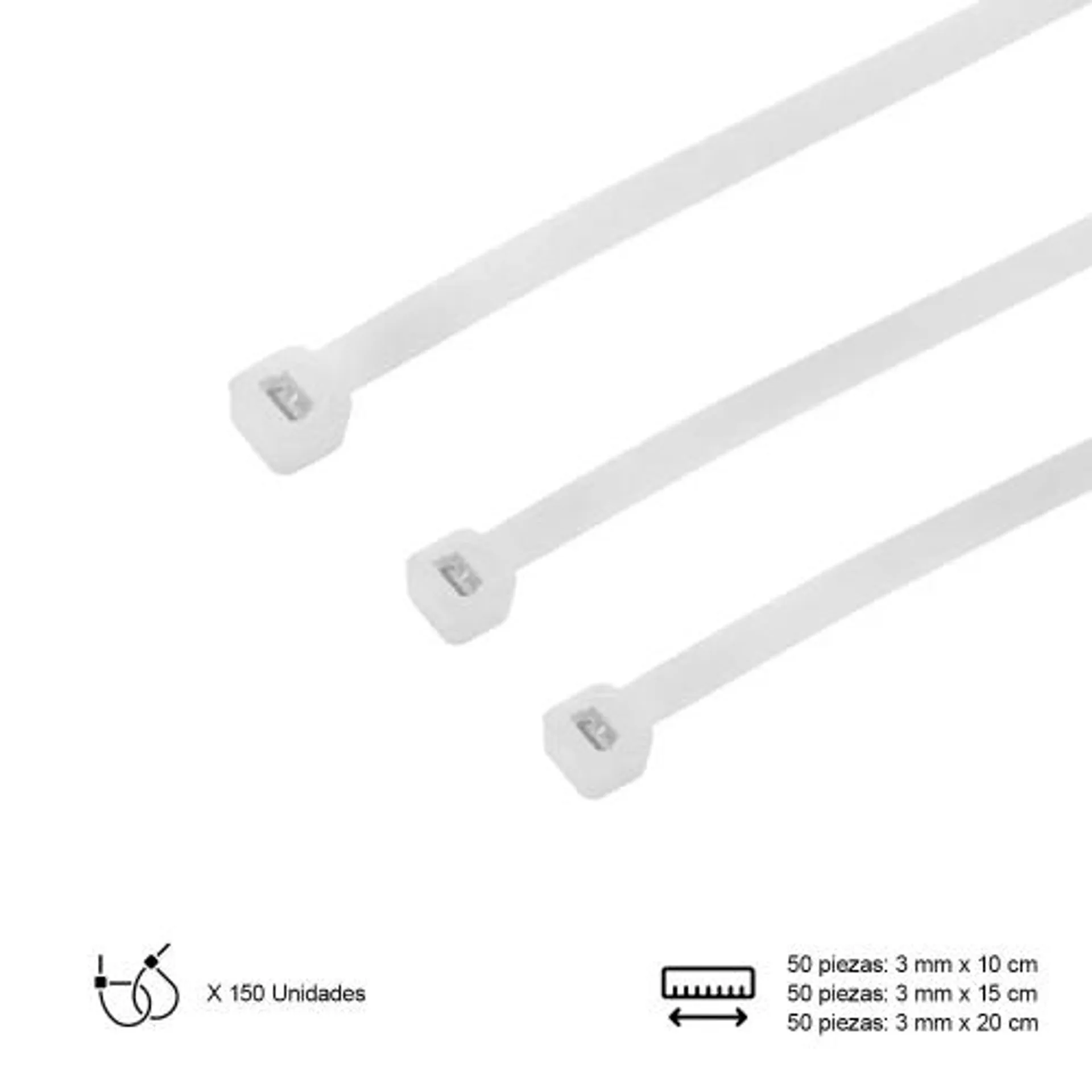 AMARRA D/ NILON – 3X50PZAS 4,6,8PLG