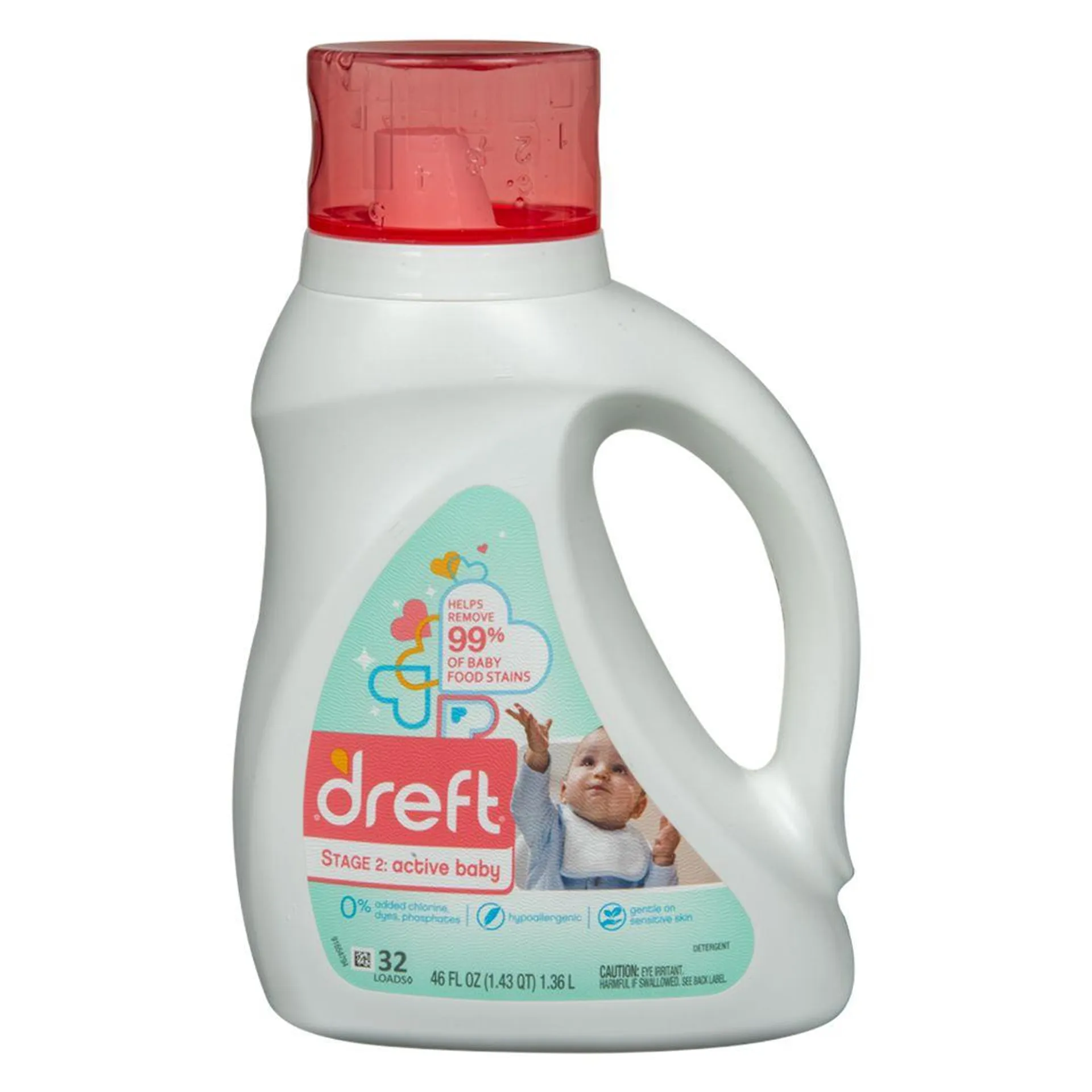 Detergente Líquido Dreft Active Baby 1.36 L