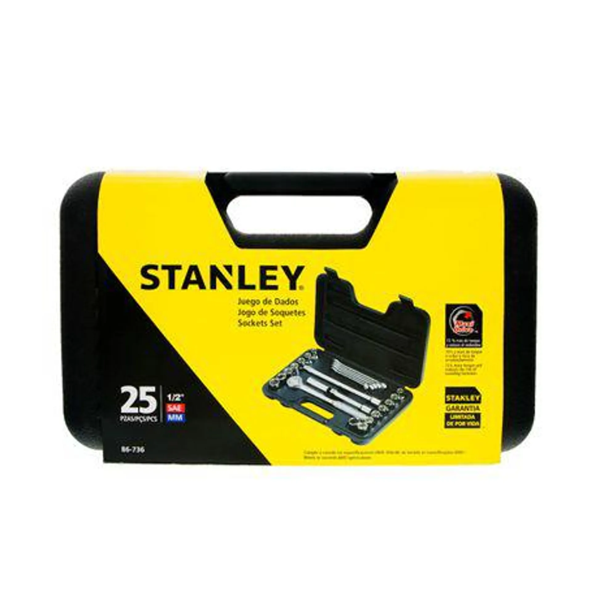 Juego de Dados Stanley de 25 Piezas Mando 1/2