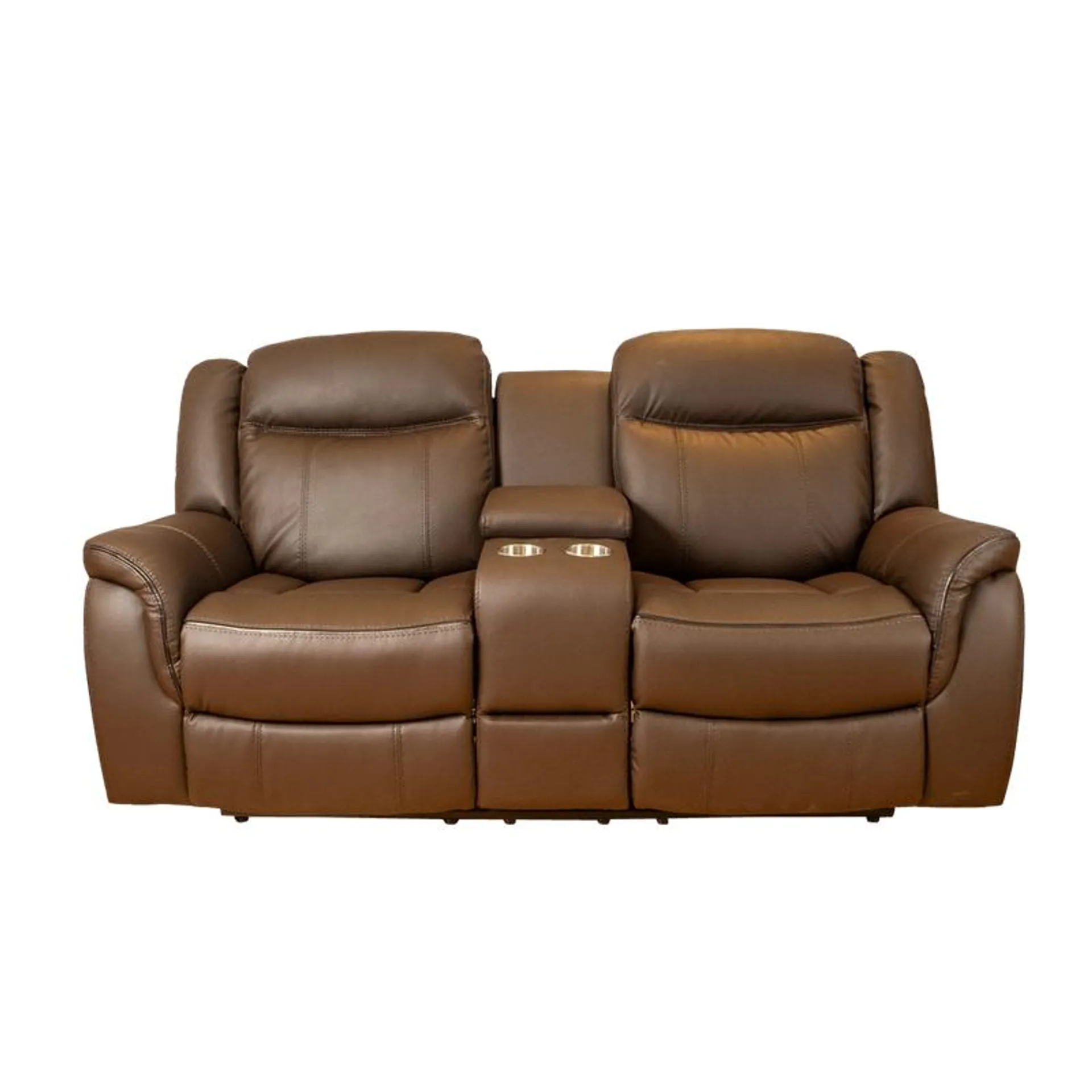 Sofá 2P Reclinable Dover + Consola |Café