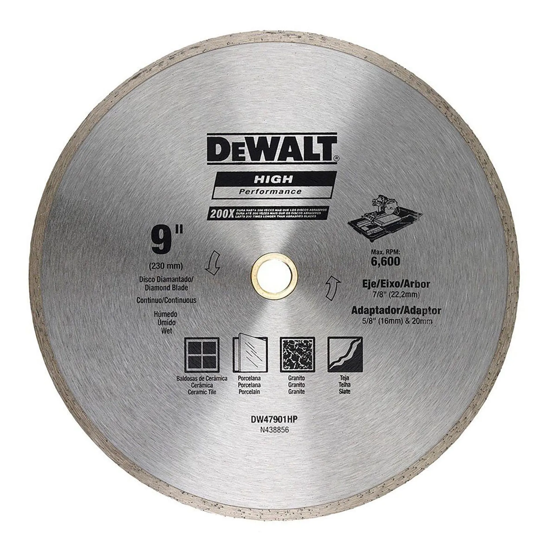 Disco Diamante Continuo 9" Dewalt