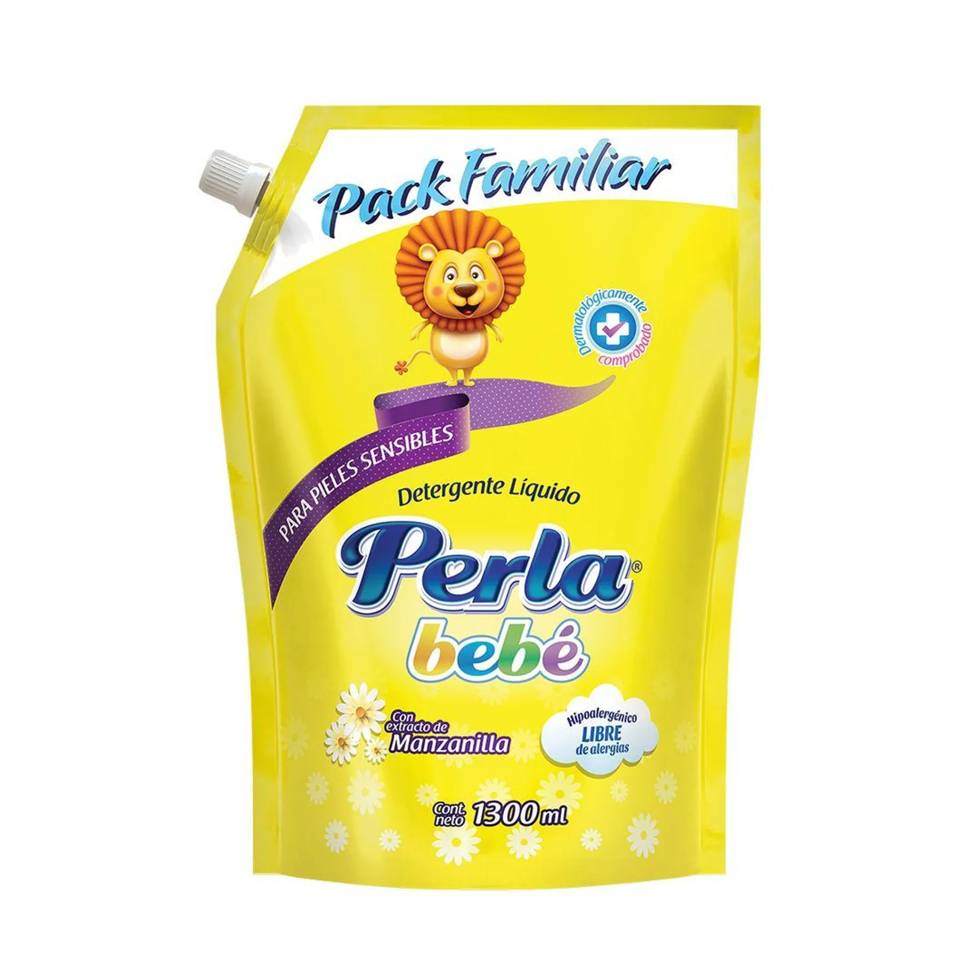 Detergente Líquido Perla Bebé Manzanilla 1.3L