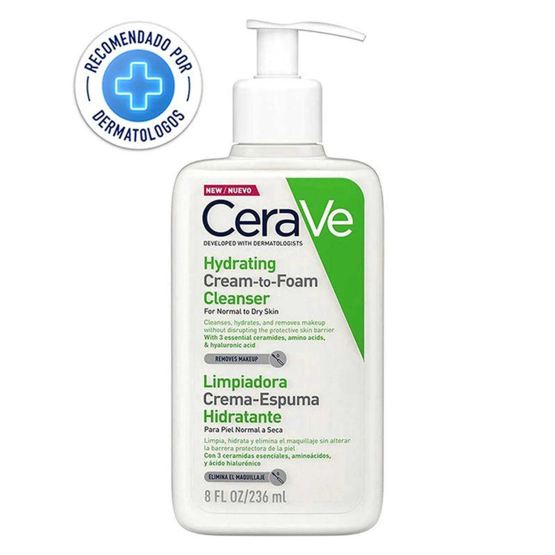 Cerave Crema Espuma Limpiadora Hidratante 236 ml