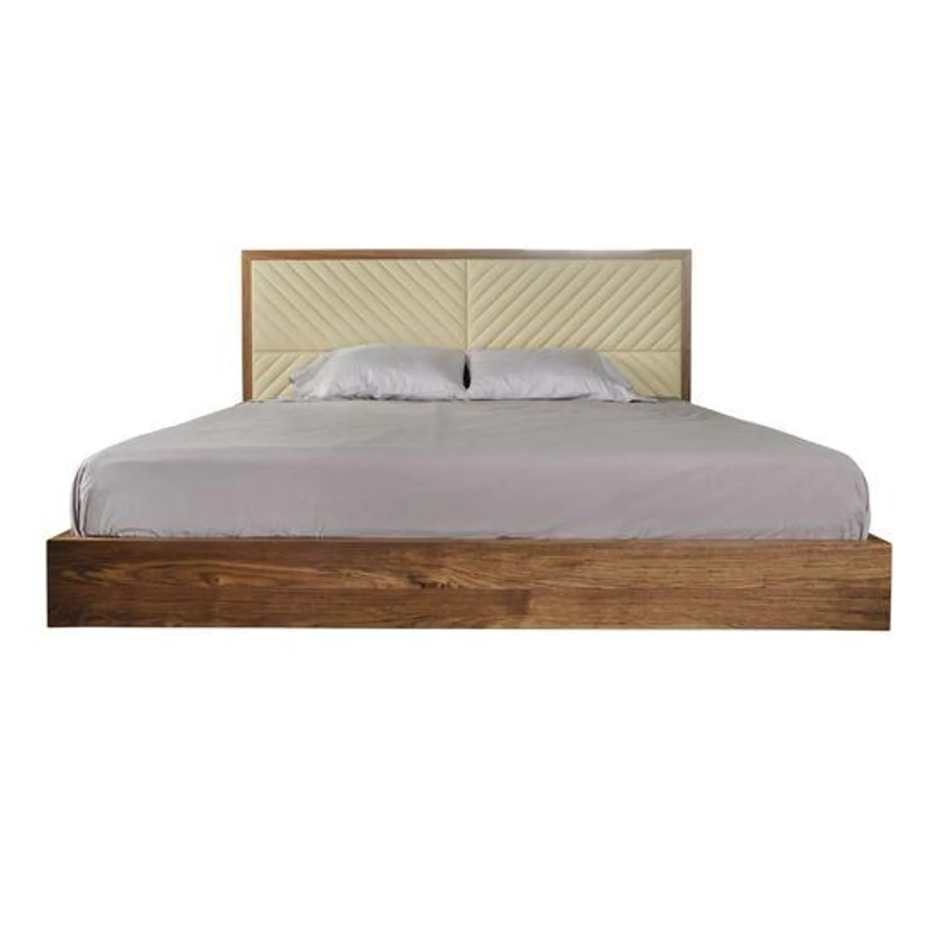 Cama Alpi | King 3 Plazas Walnut - Crema