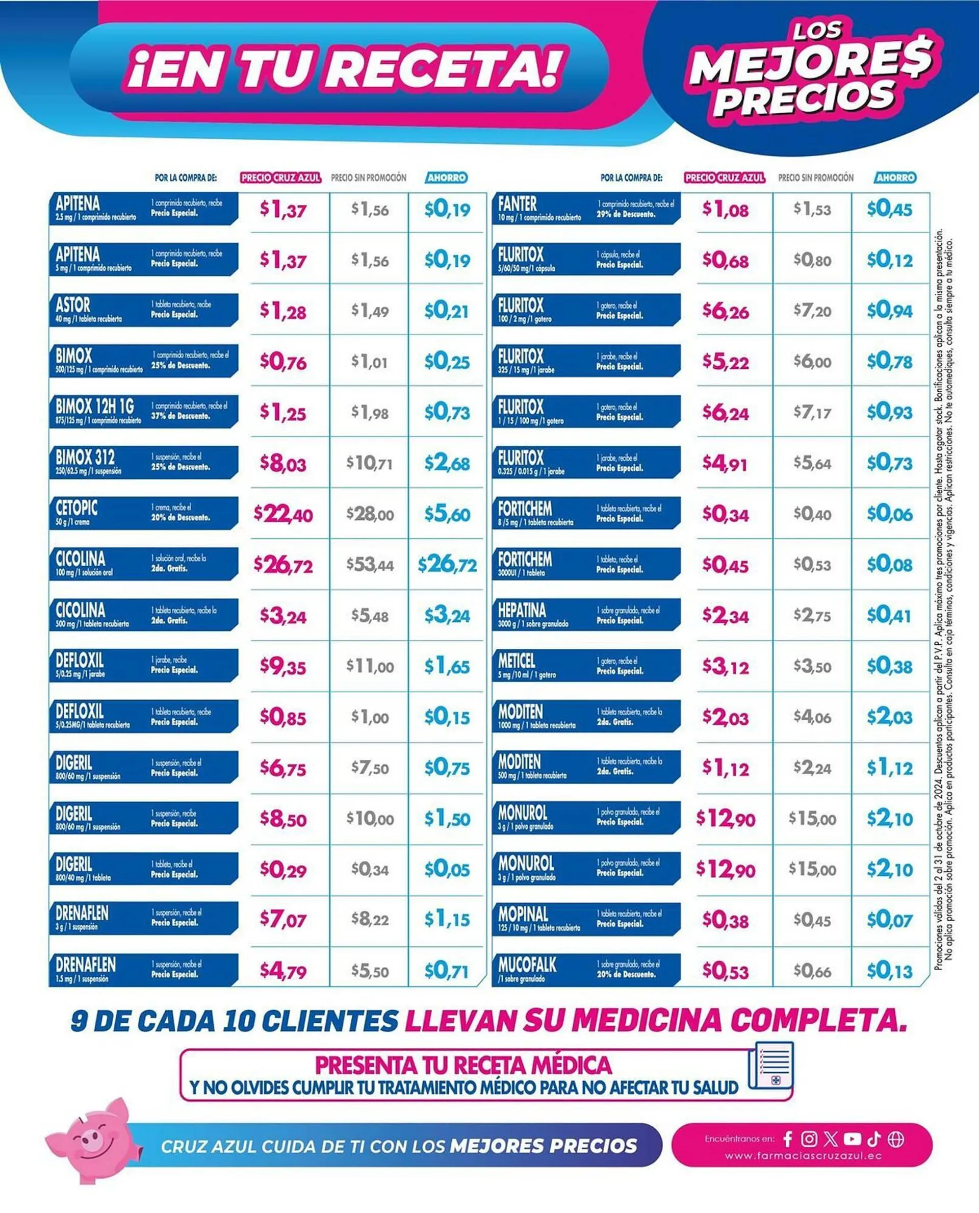 Catalogo de Catálogo Farmacias Cruz Azul 15 de octubre al 31 de octubre 2024 - Pag 24