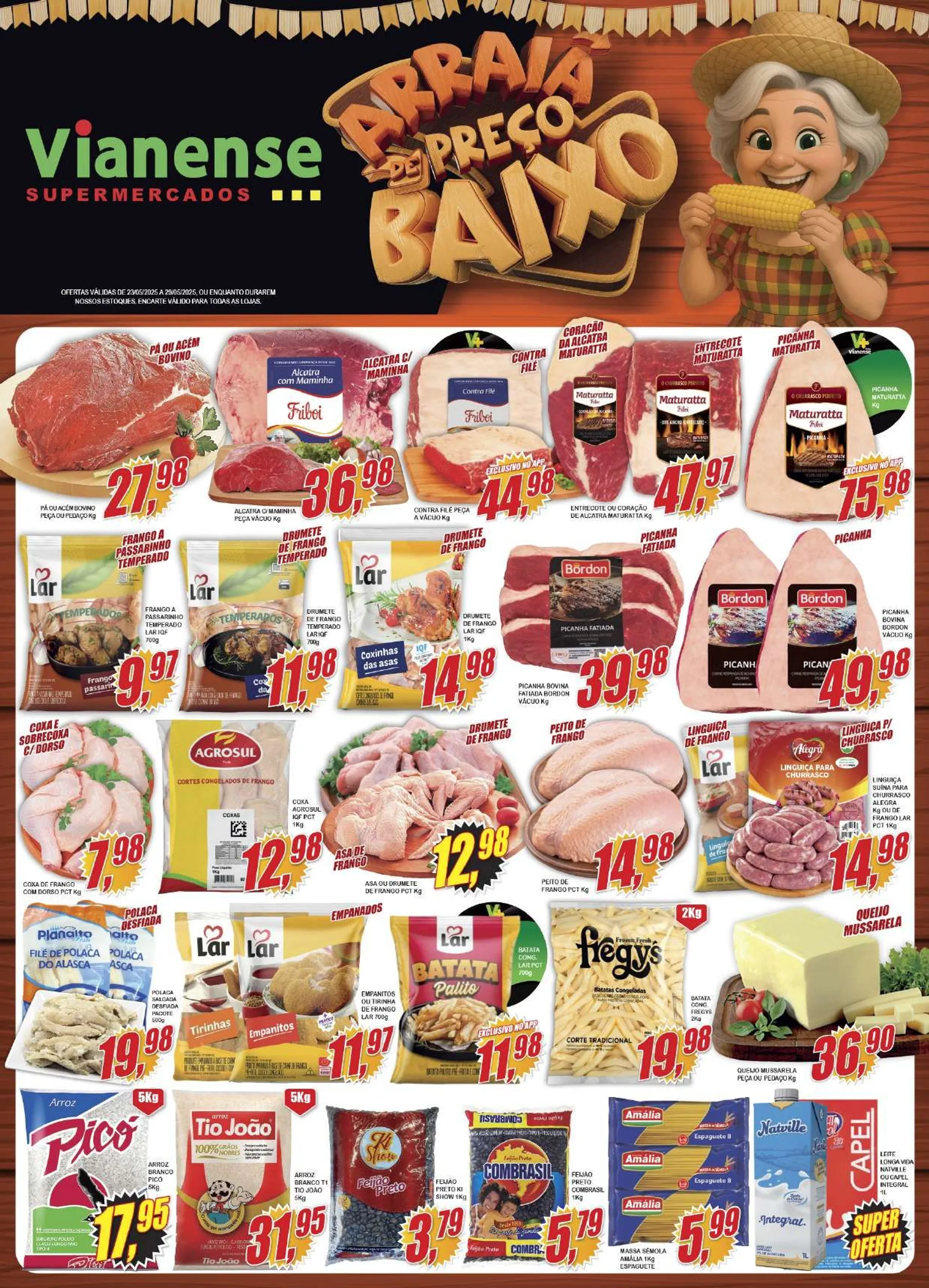 Encarte de Vianense Supermercados  Folhetos 23 de maio até 30 de maio 2025 - Pagina 