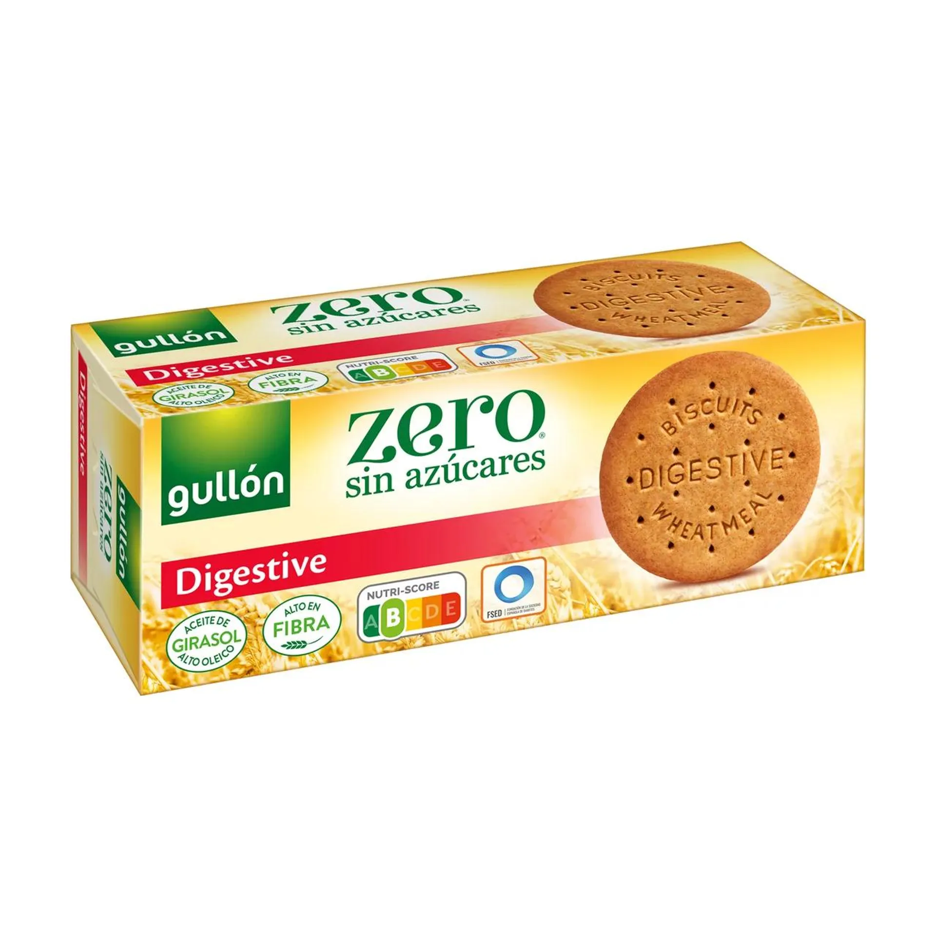 GULLÓN Zero Galleta de trigo sin azúcares 400 g.