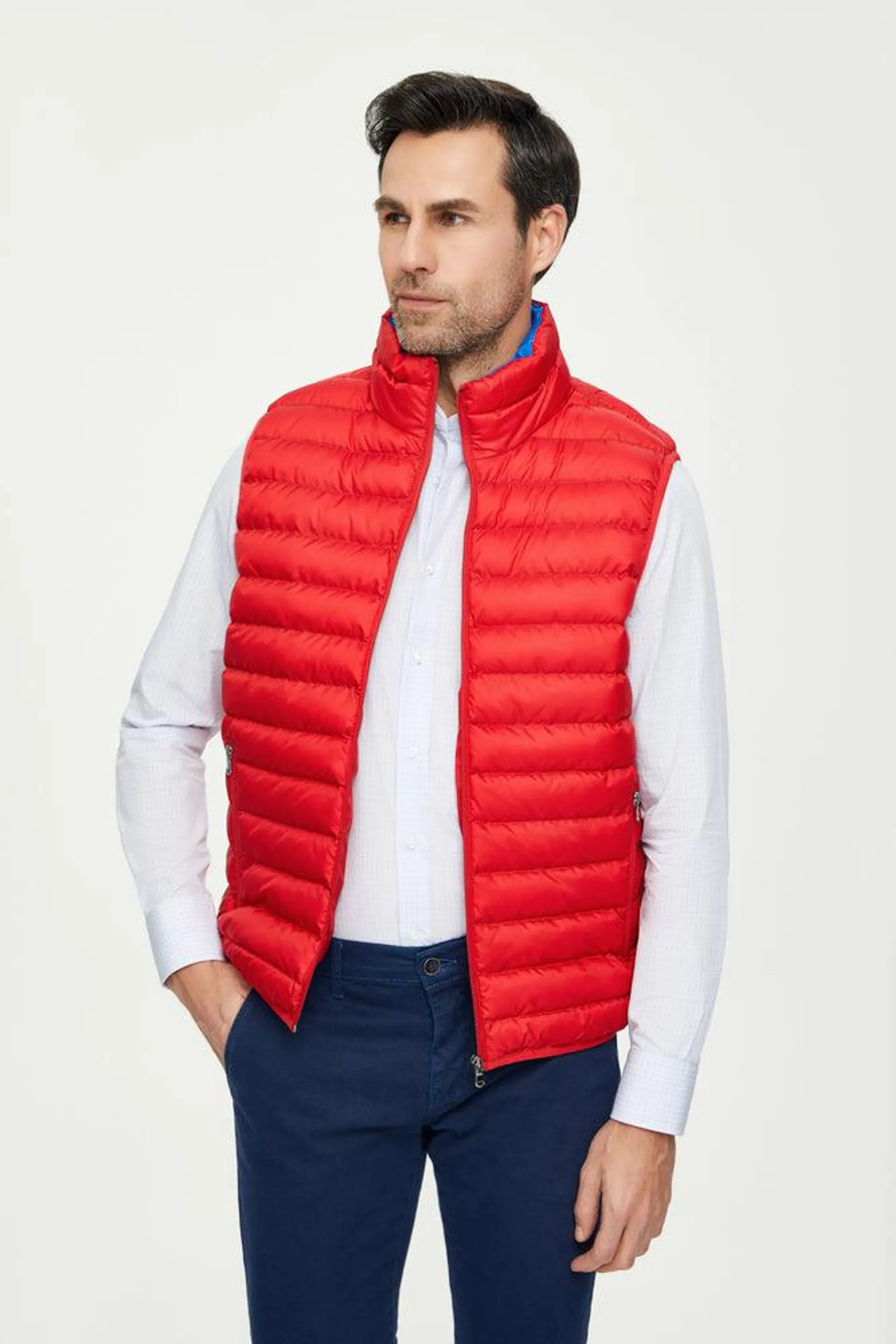 Polyestere Man Down Jacket Red Plain