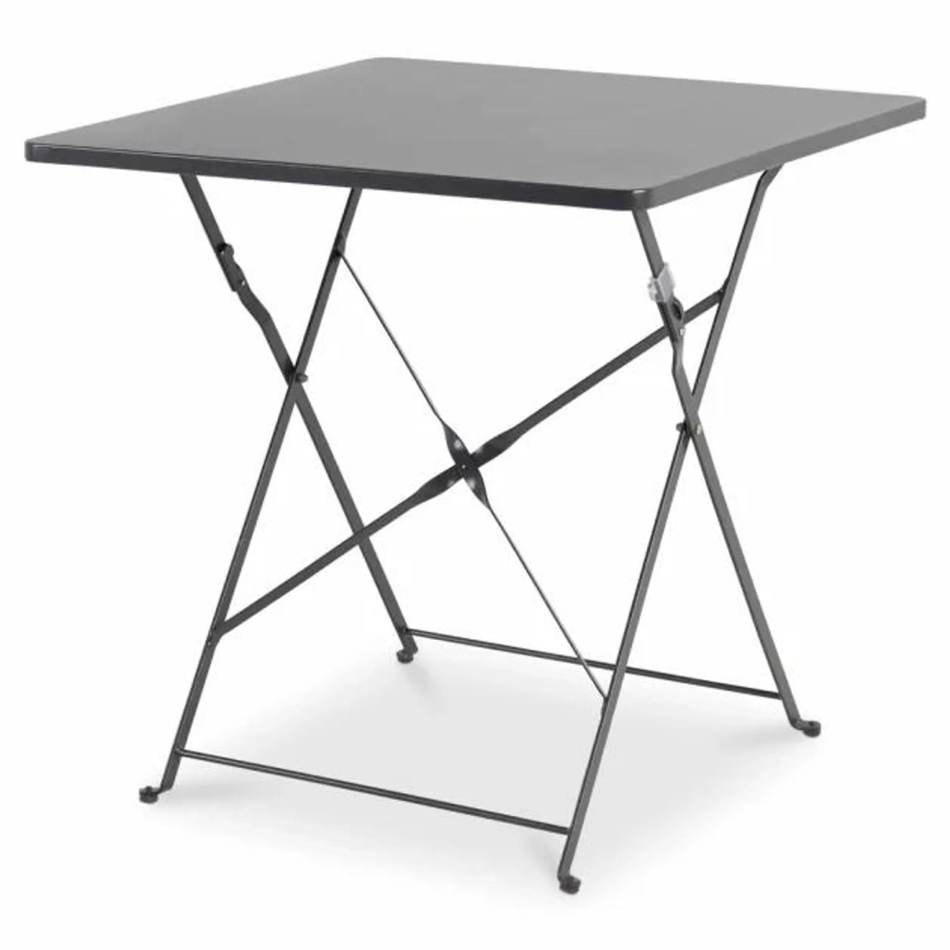 Mesa de jardín plegable gris Saba 70x70x70cm Blooma