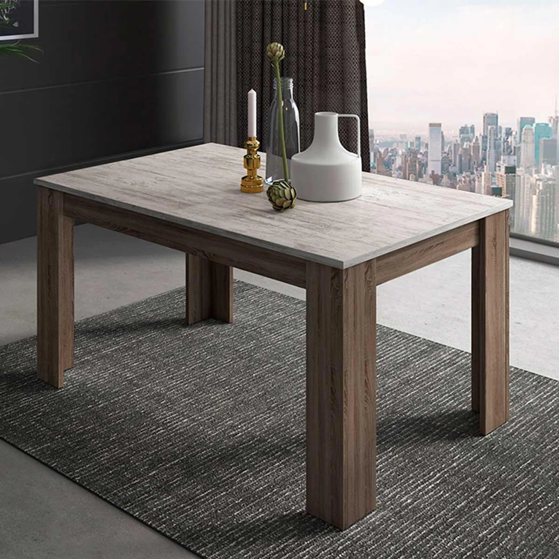 Mesa de comedor Lena extensible 75x150-197x90 cm