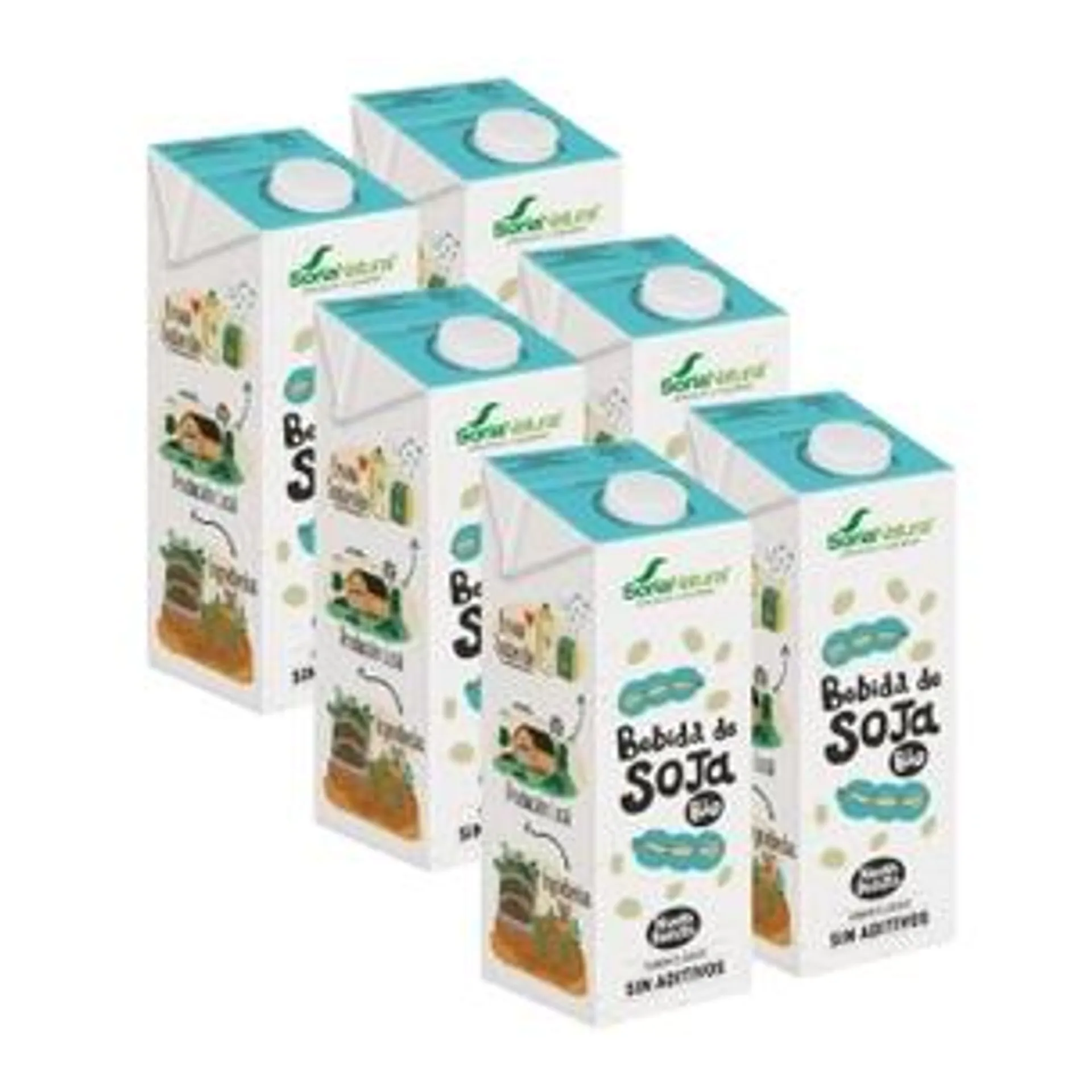 Pack 6 L Bebida de soja ECO Soria Natural 1L