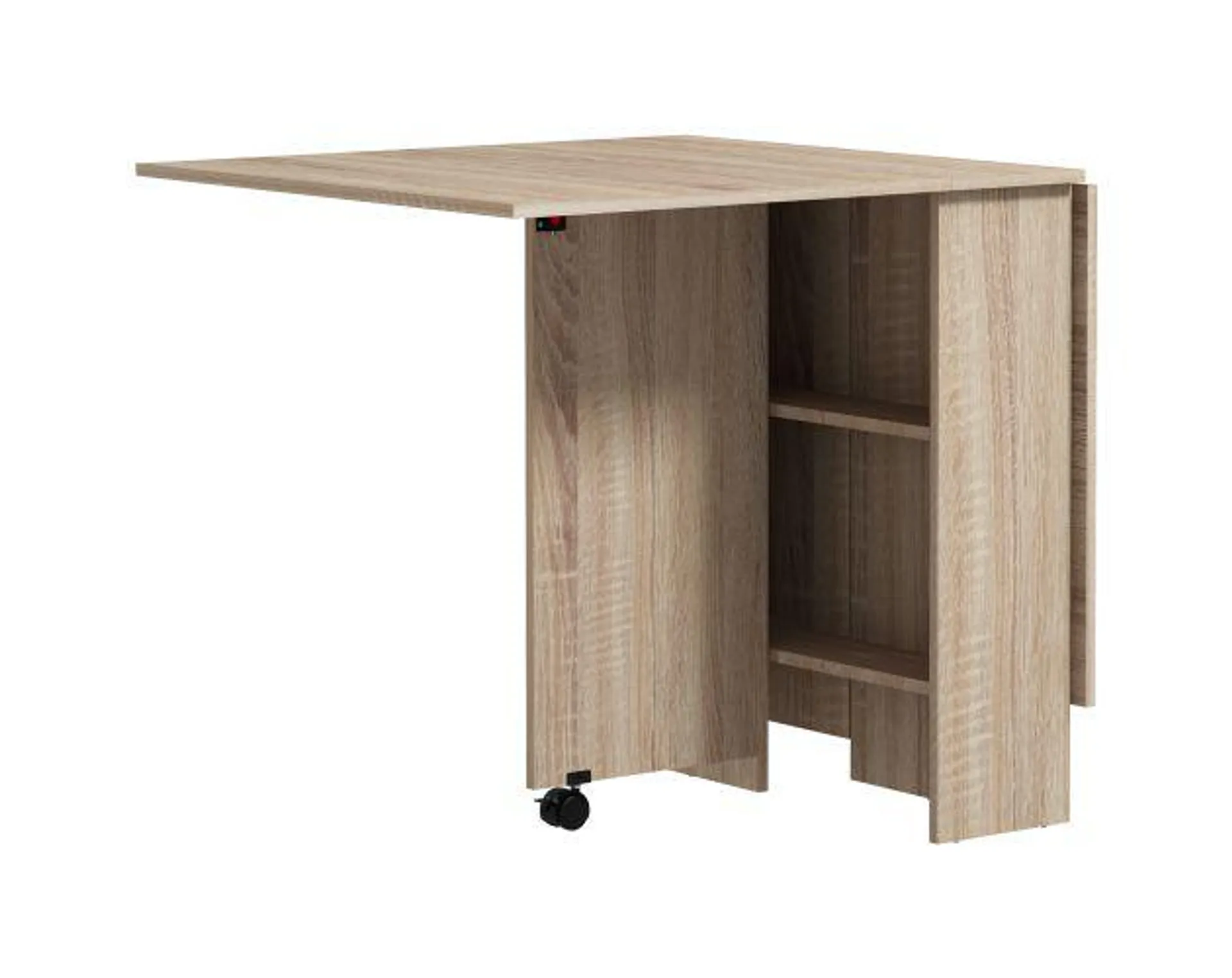 Mesa plegable cocina melamina de madera color marrón 75x140x74 cm homcom