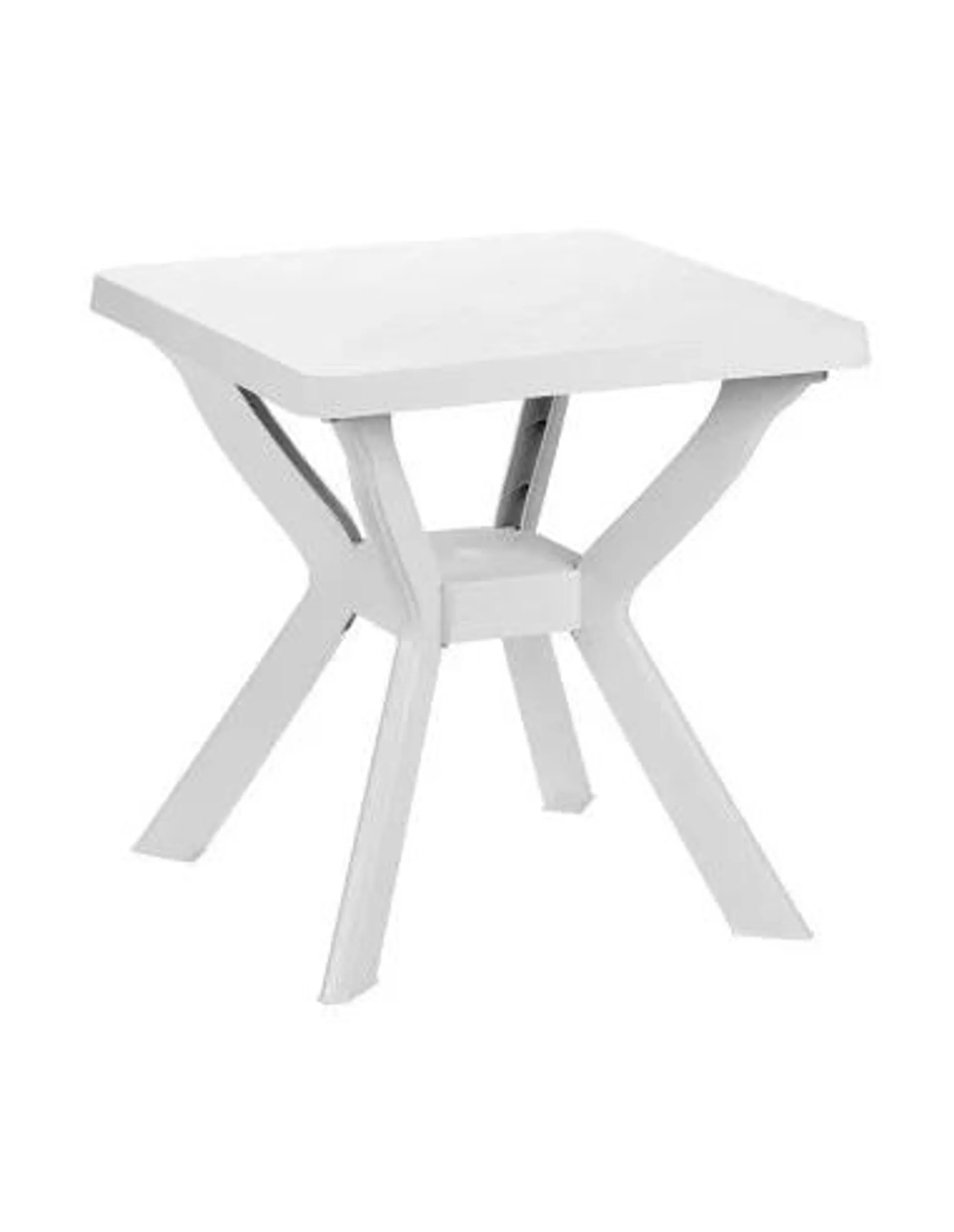 Mesa Resina Blanca Cuadrada 70 cm Saturnia