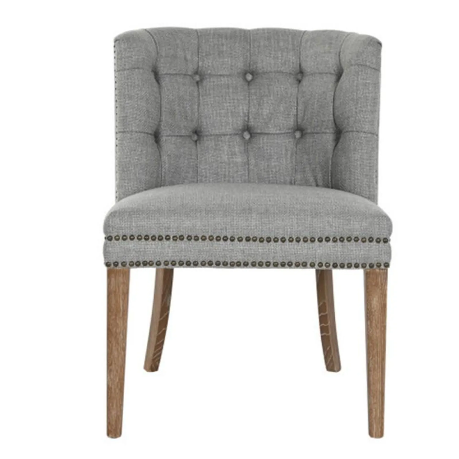 Capitone dining chair, gray