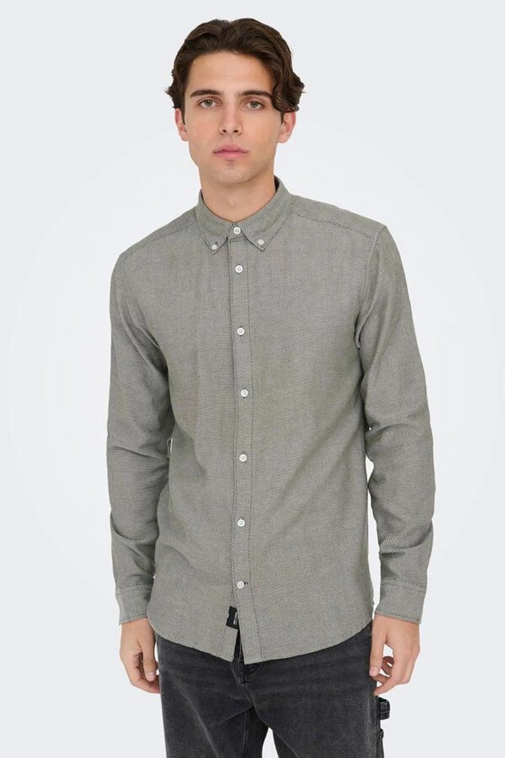 Camisa slim casual