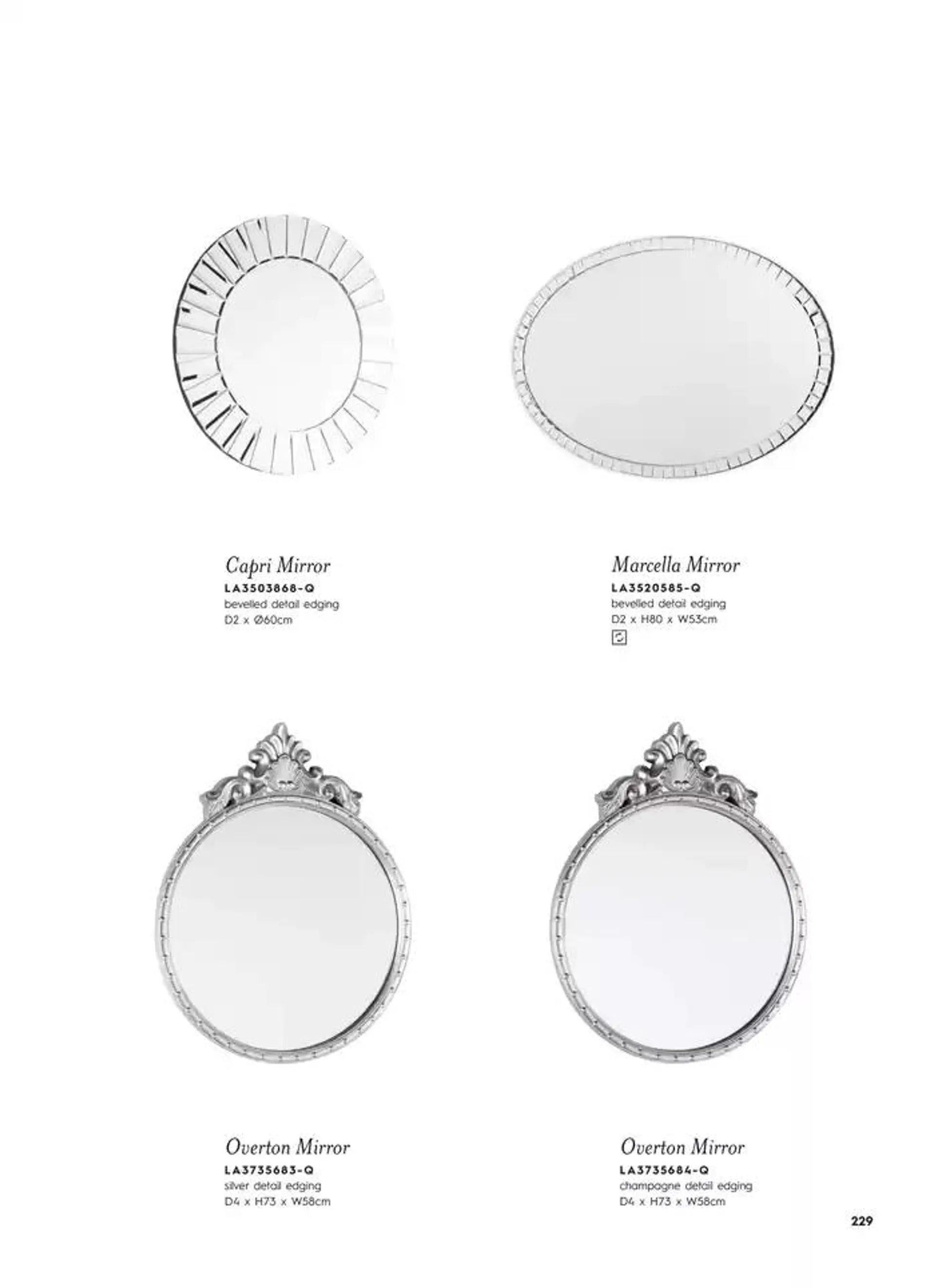 Catálogo de Lighting & Mirror Collection 12 de marzo al 31 de agosto 2025 - Página 231